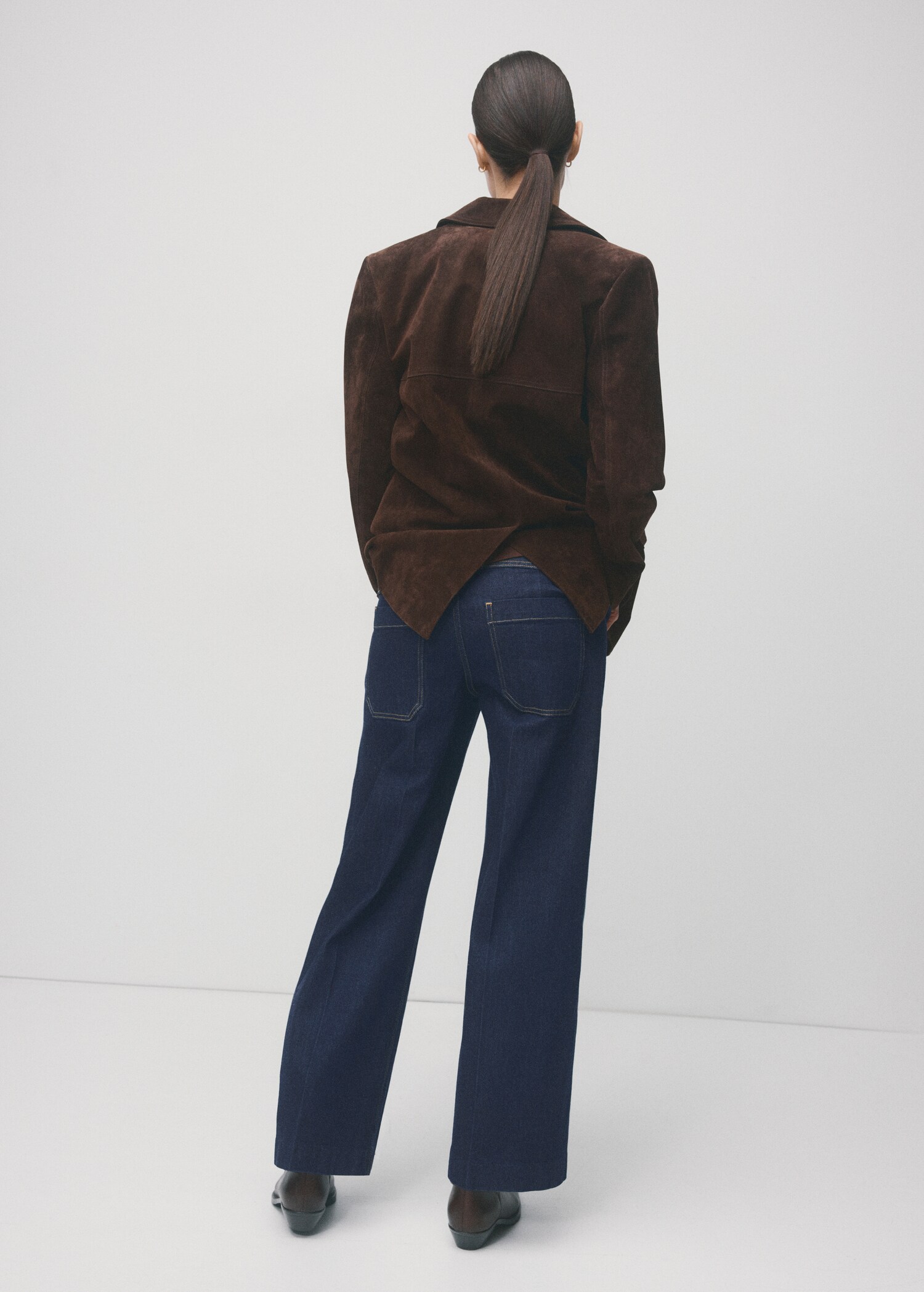 Wide leg premamá jeans with pockets - Reverse of the article