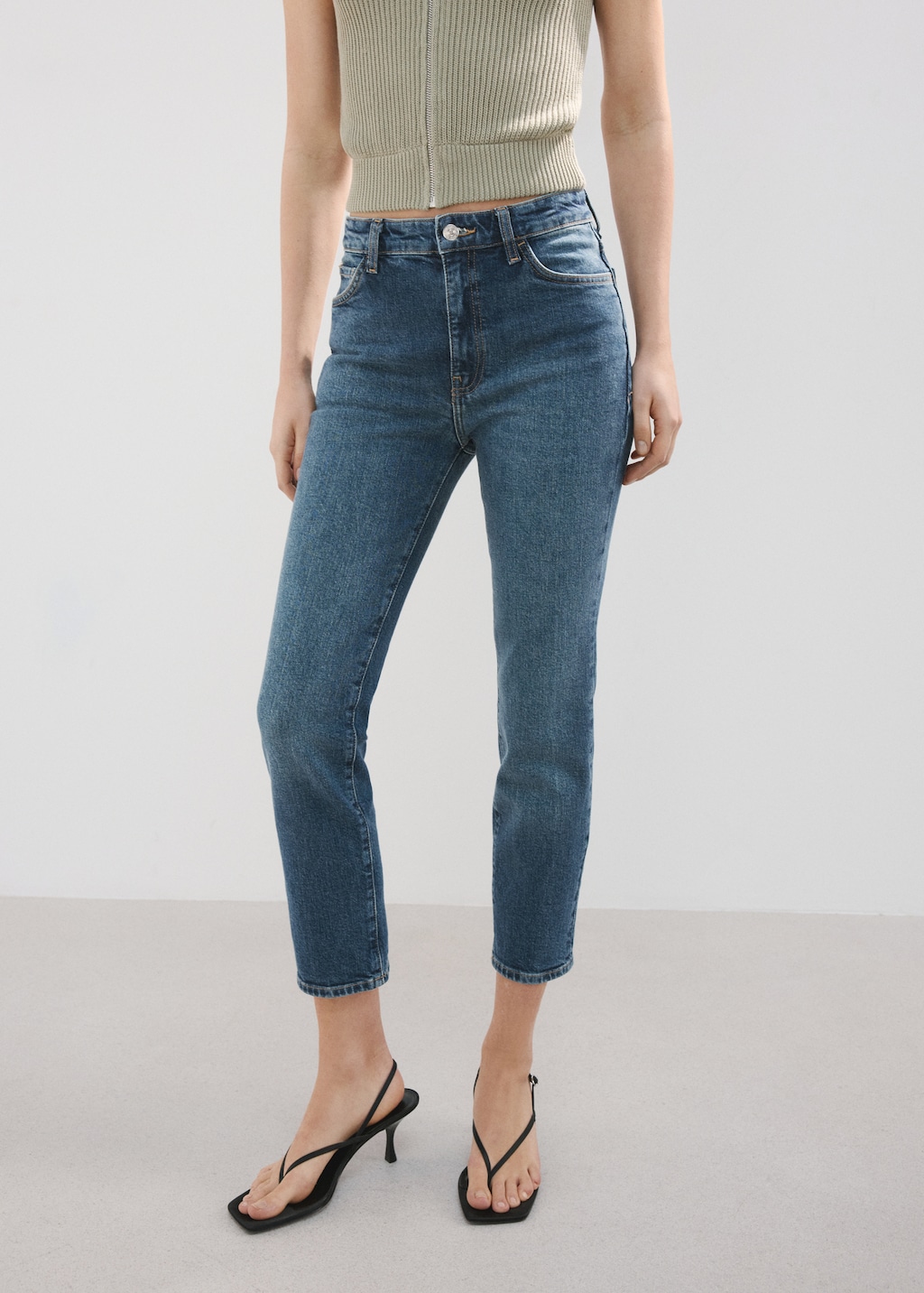 Mango Claudia slim-fit cropped jeans