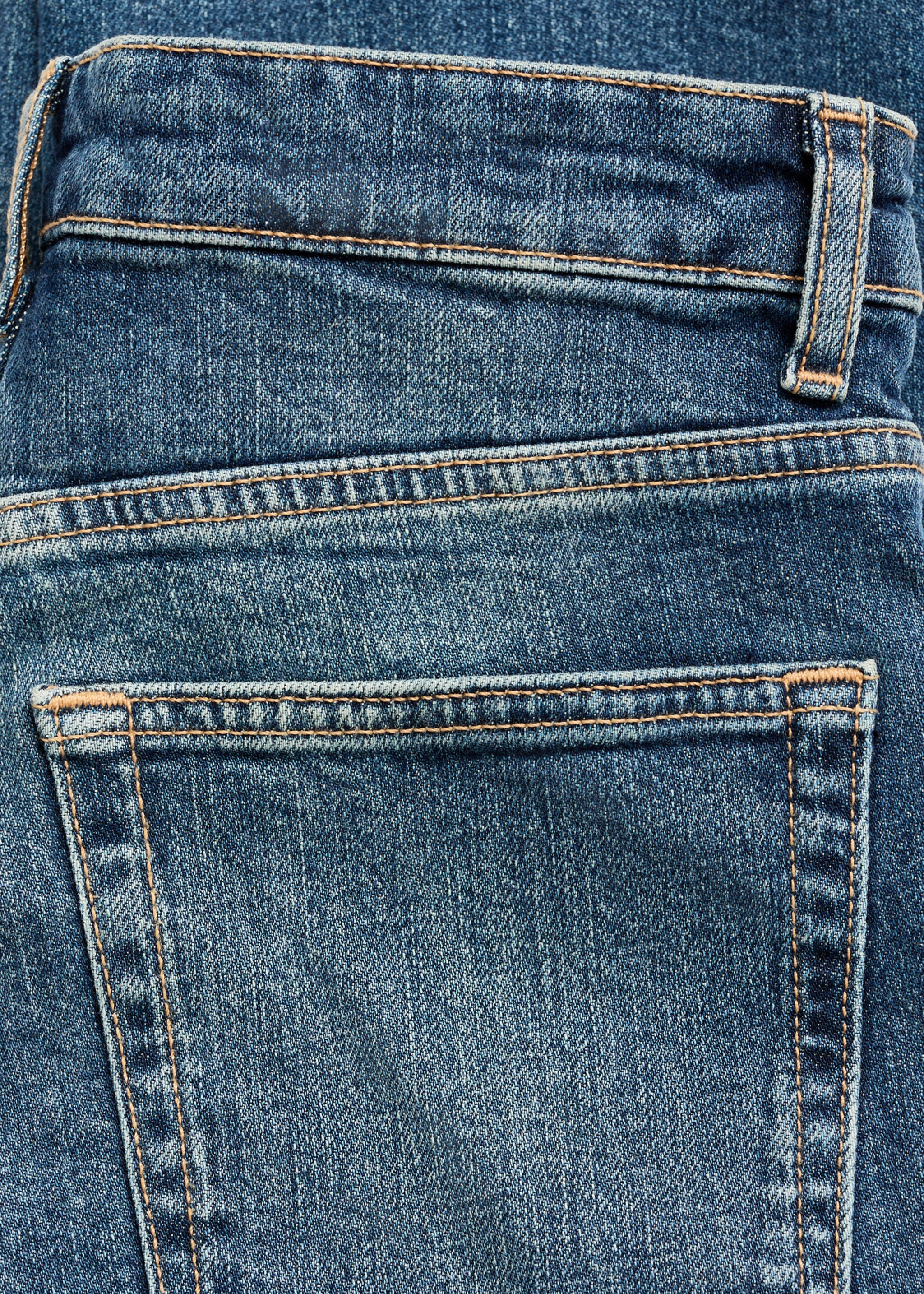 Claudia slim-fit cropped jeans - Detail van het artikel 8, Donkerblauw. Ref: 27041305-00.