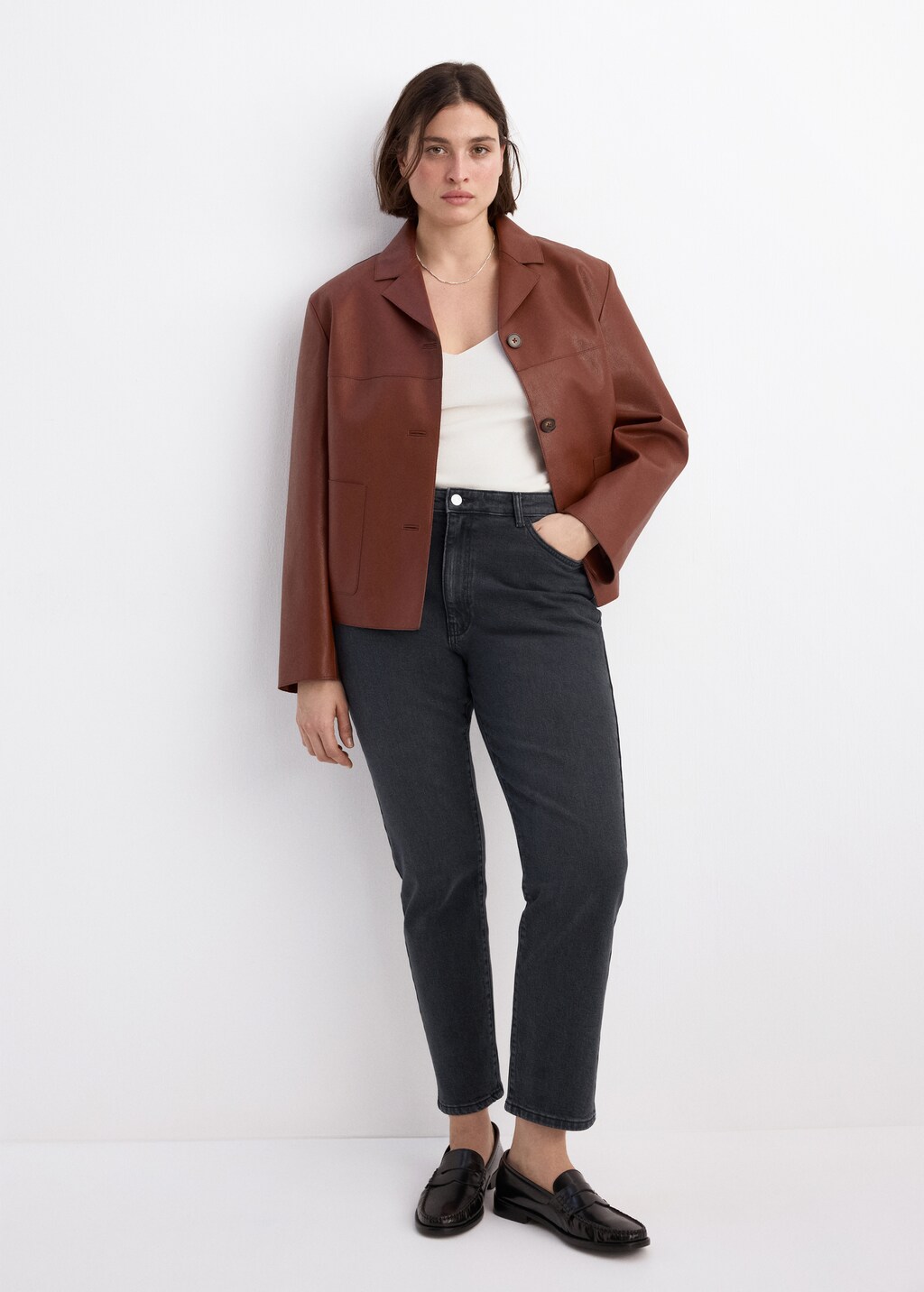 Mango Claudia slim-fit cropped jeans
