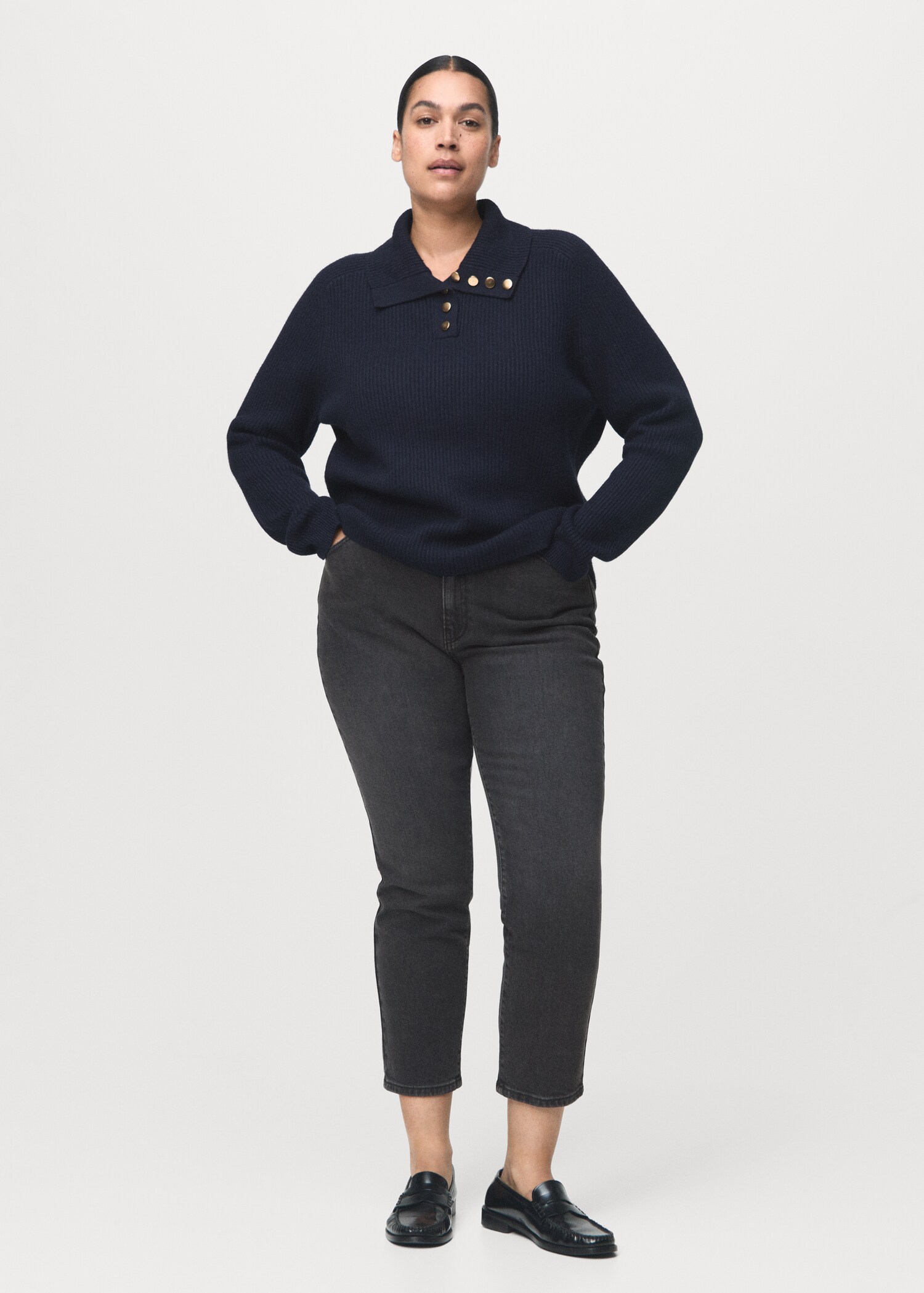 Claudia slim-fit cropped jeans - Detail van het artikel 3