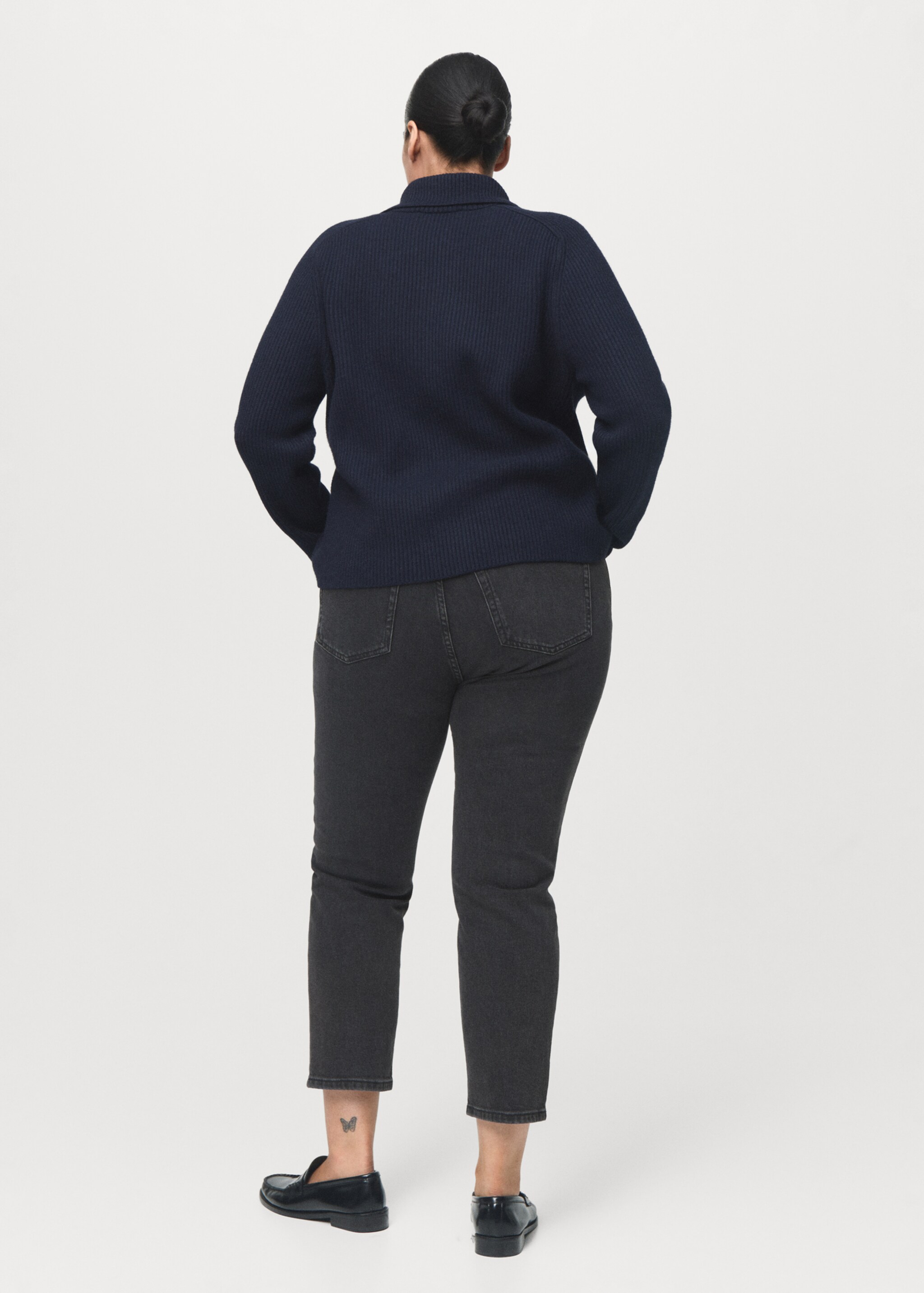 Claudia slim-fit cropped jeans - Detail van het artikel 4, Black denim. Ref: 27041306-00.