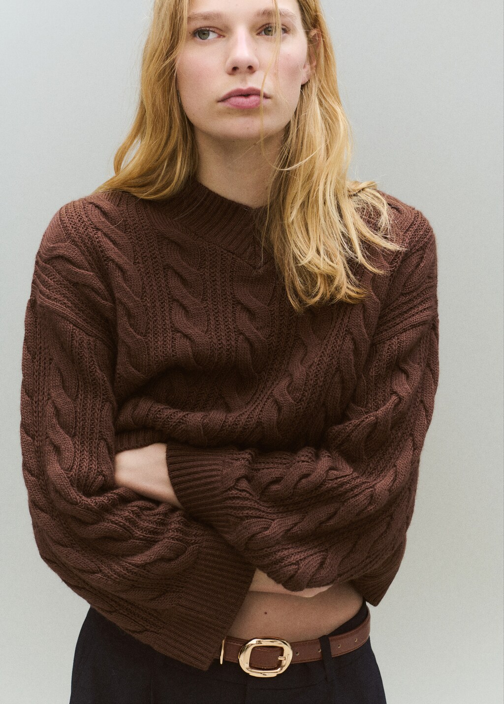 Pull avec torsades rouge foncé femme | Cache Cache Pull avec torsades rouge foncé femme | Cache Cache