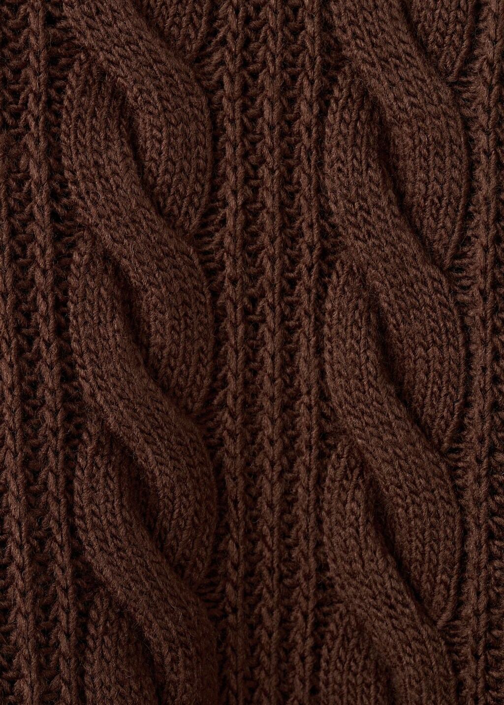 Mango V-neck braided sweater