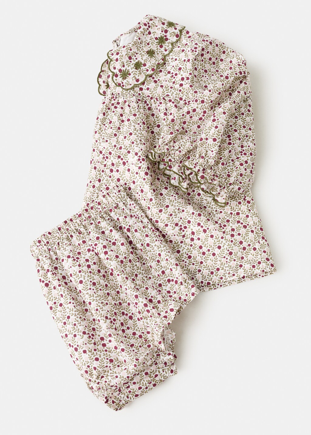 Dress and frog with embroidered details