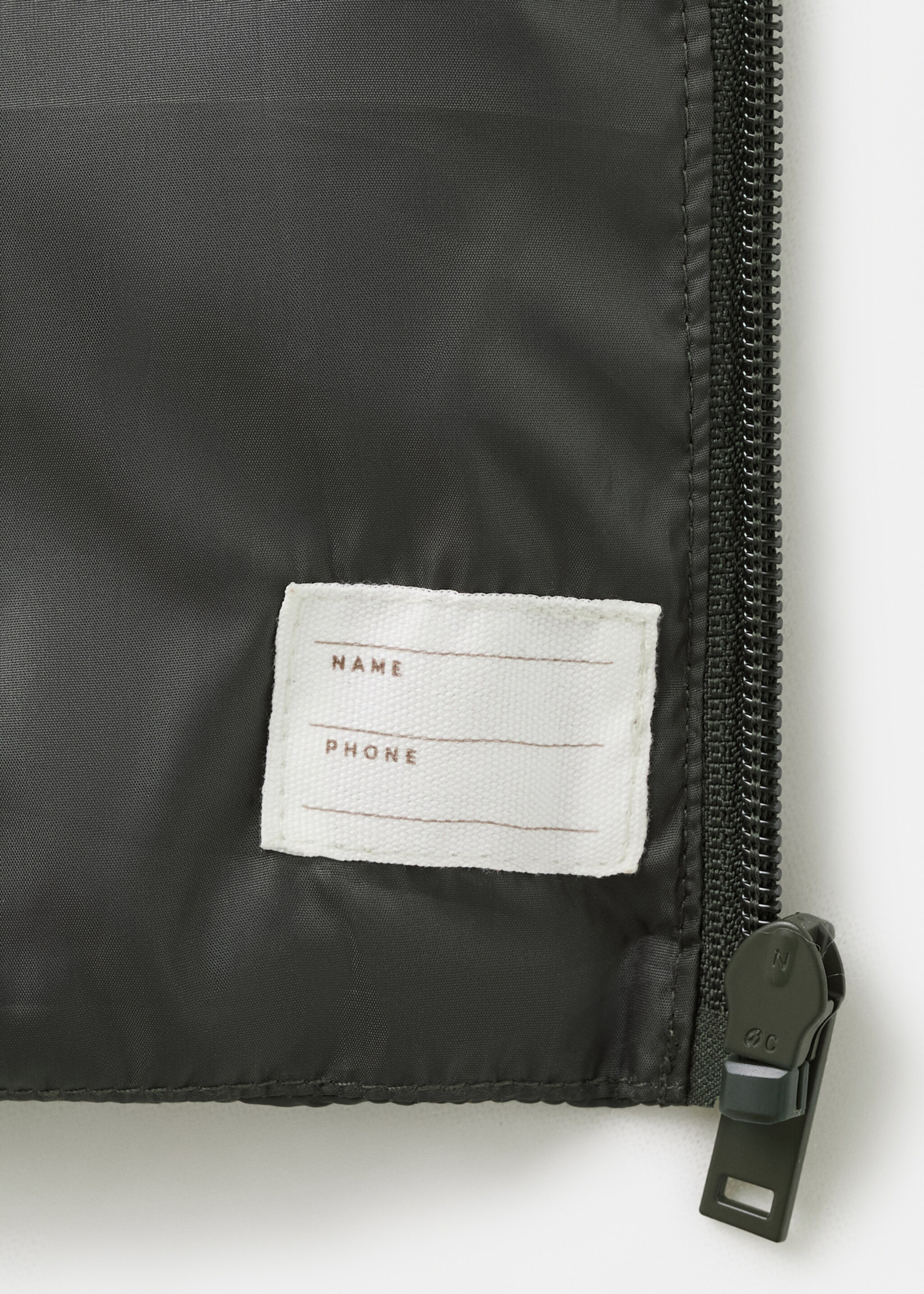 Quilted jacket - Details of the article 0, Medium Green. Ref: 27041313-00.