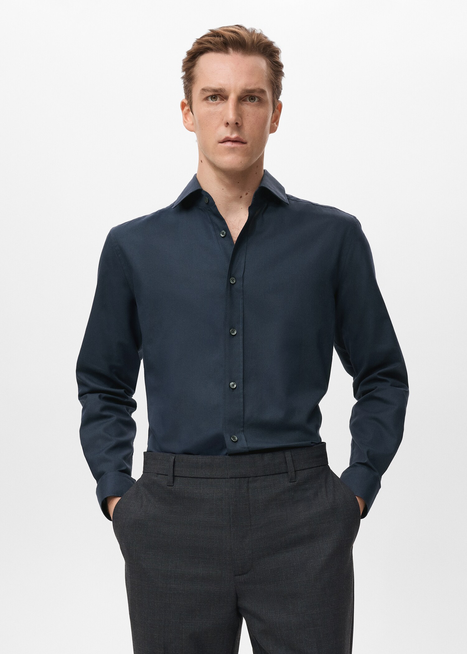 100% cotton slim-fit shirt - Medium plane