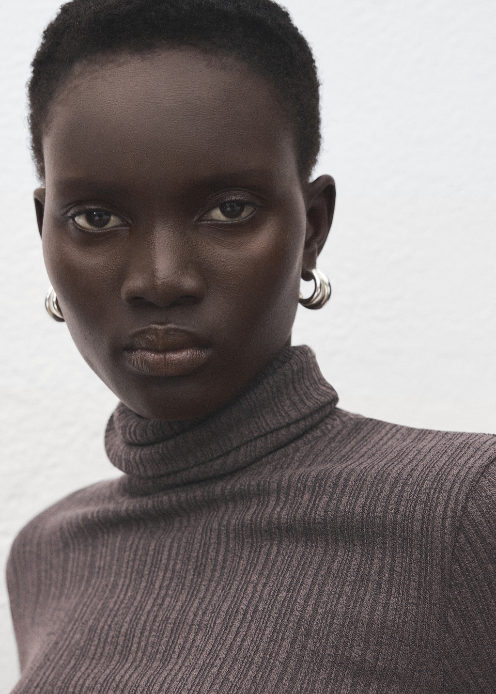 Turtleneck sweater with flared sleeves