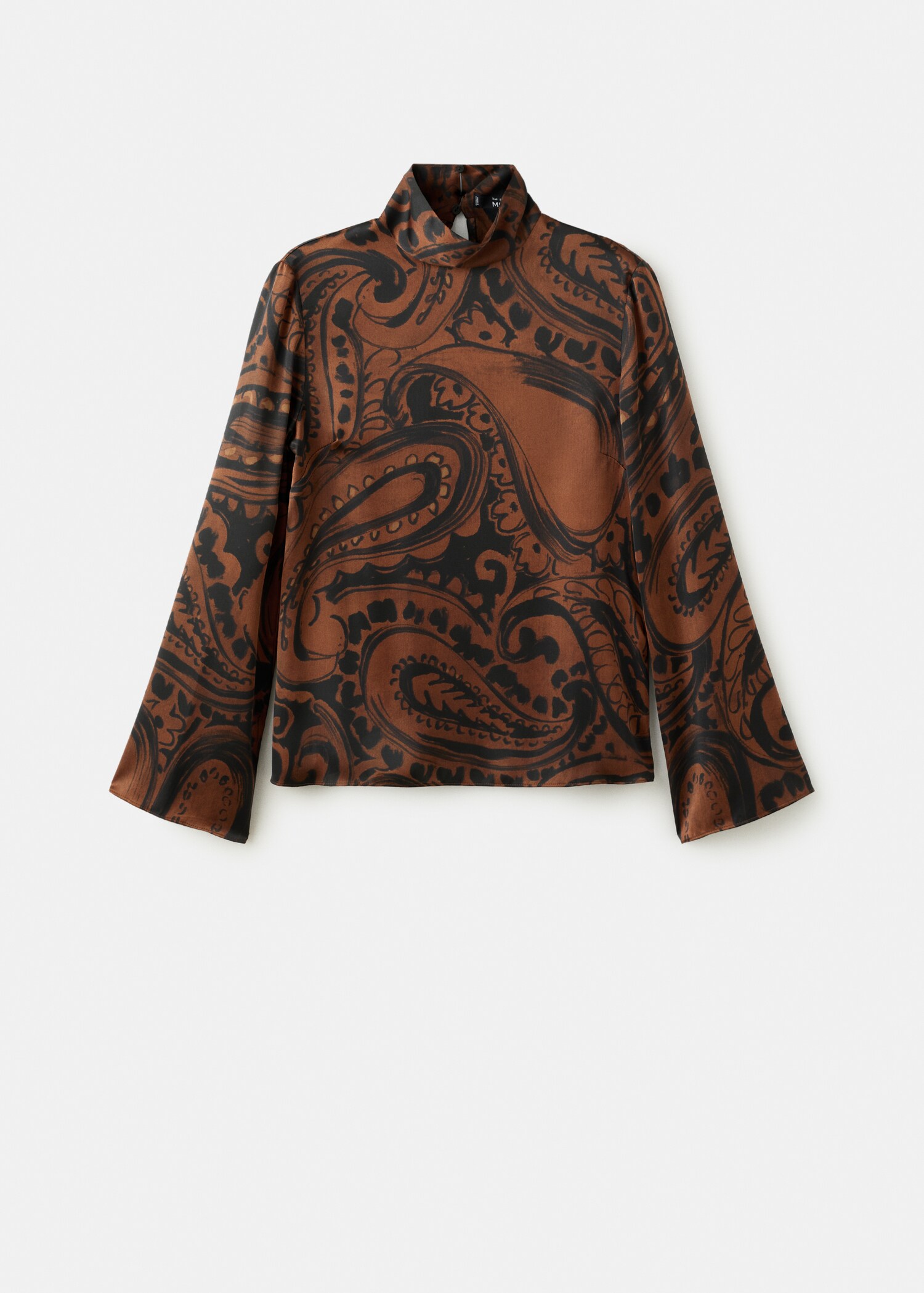 Paisley-print satin blouse - Article without model