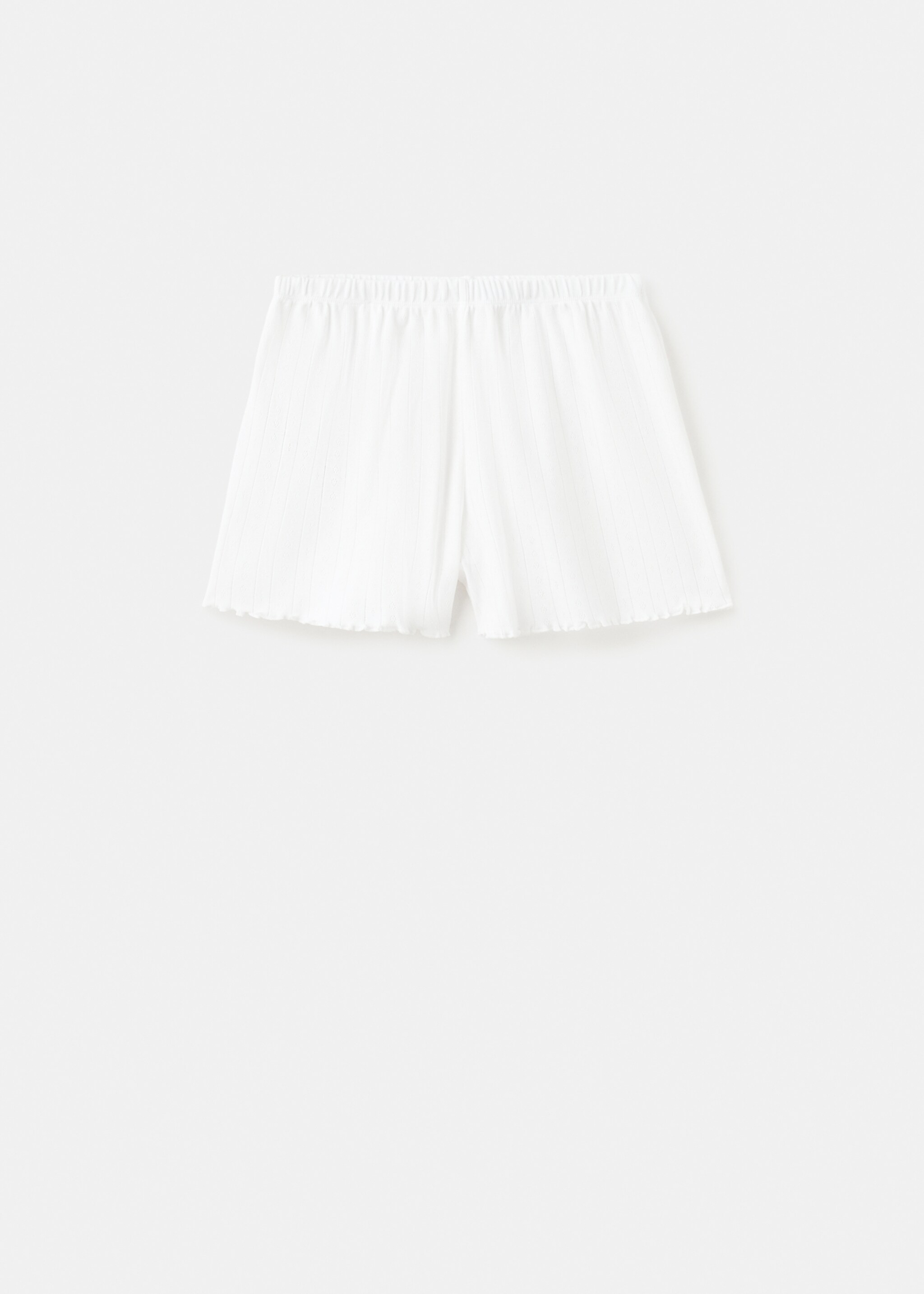 Openwork cotton shorts - Article without model, White. Ref: 27041319-00.