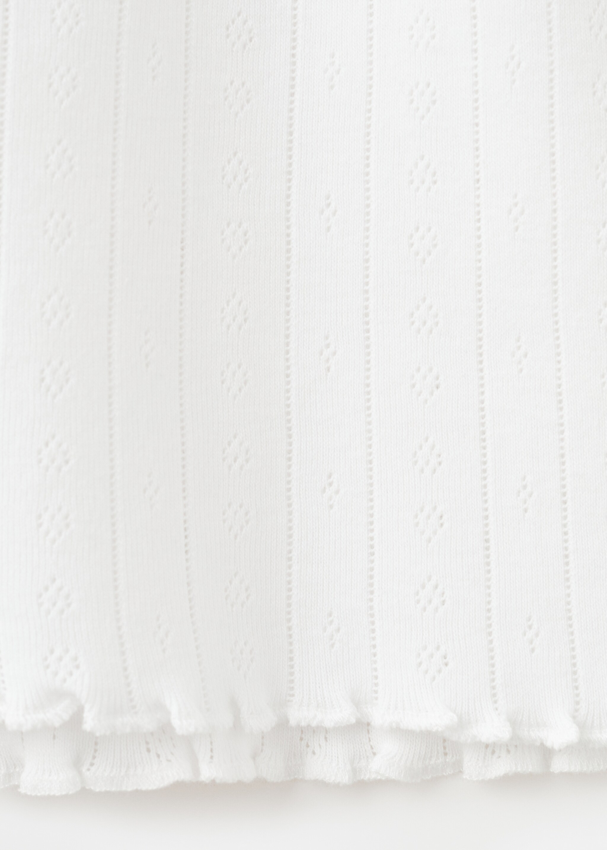 Openwork cotton shorts - Details of the article 0, White. Ref: 27041319-00.