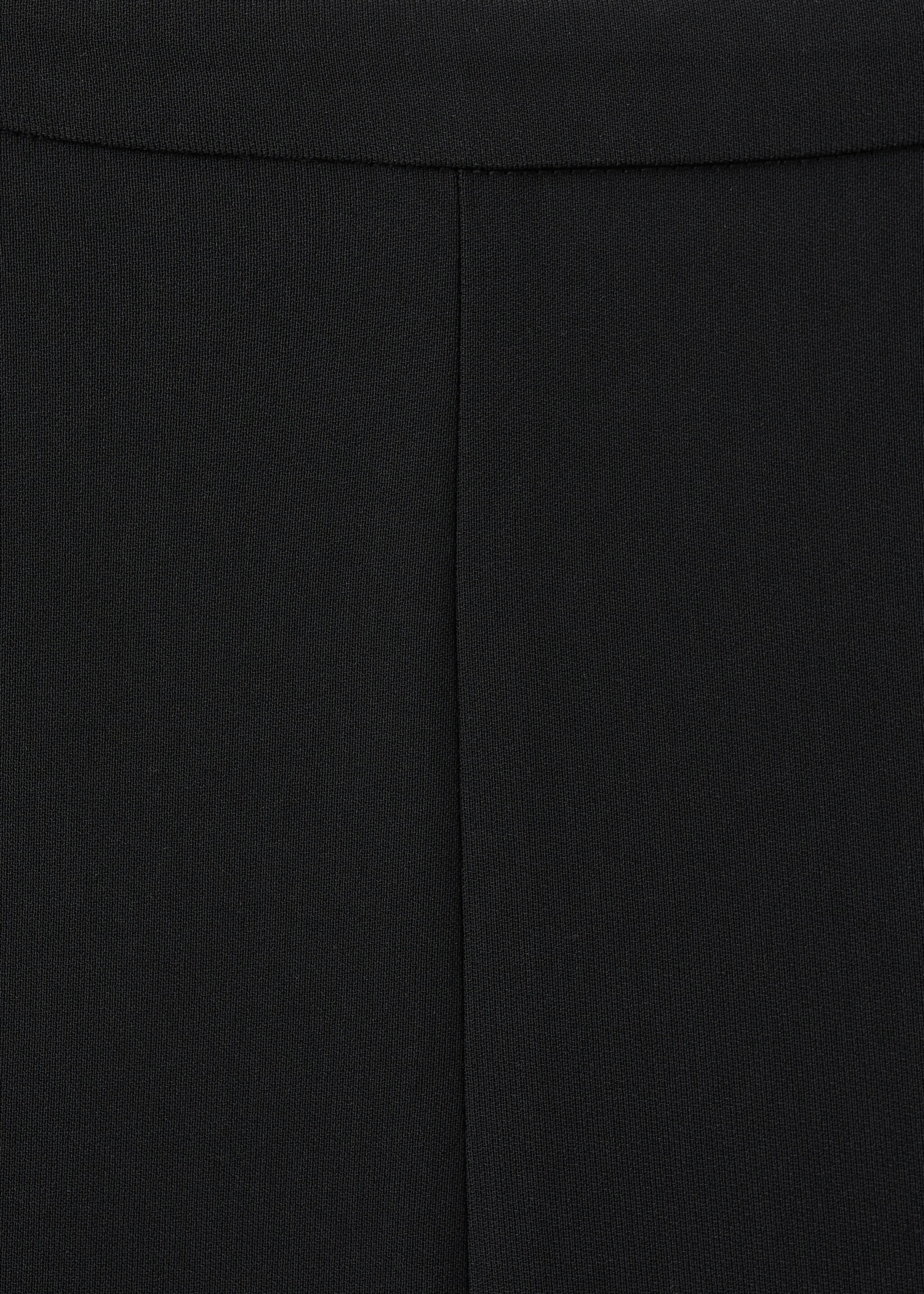 Fine-knit trousers with elastic waist - Details of the article 8, Black. Ref: 27041320-00.