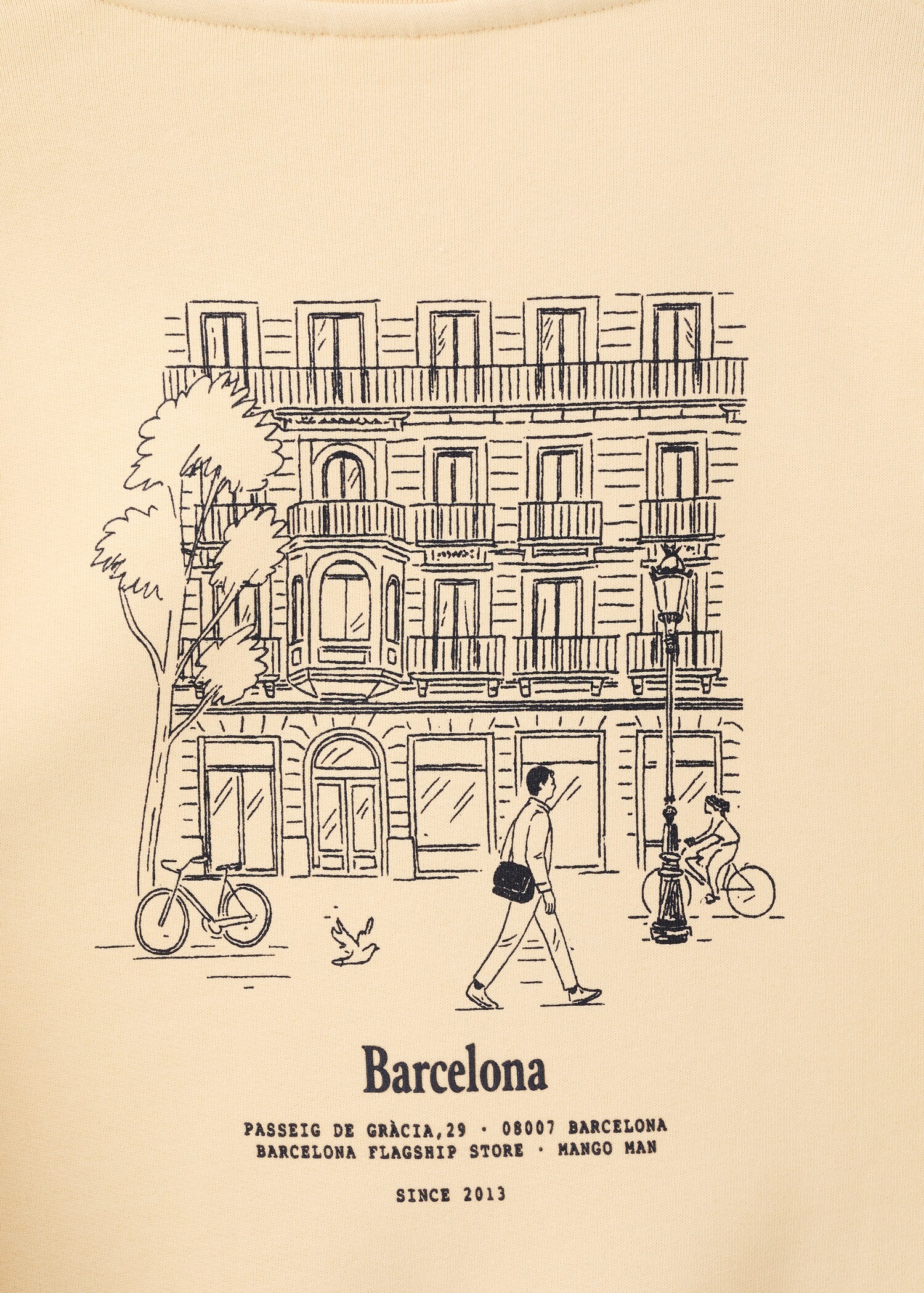 Sudadera texto estampada regular fit - Detalle del artículo 0