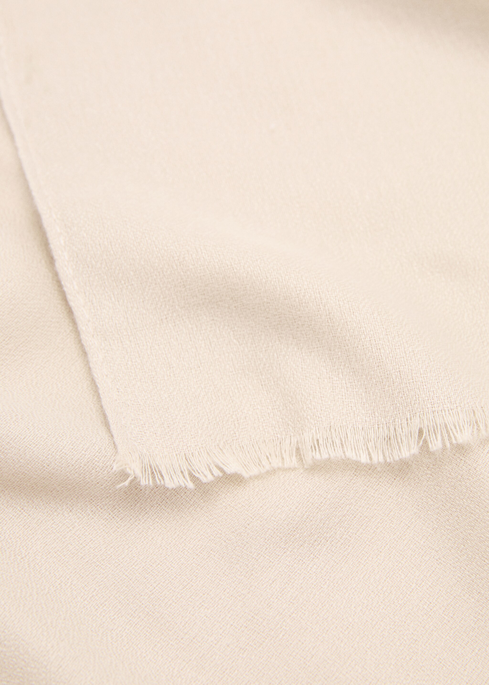 Schal mit Fransensaum - Mittlere Ansicht, Beige. Ref: 27041329-00.