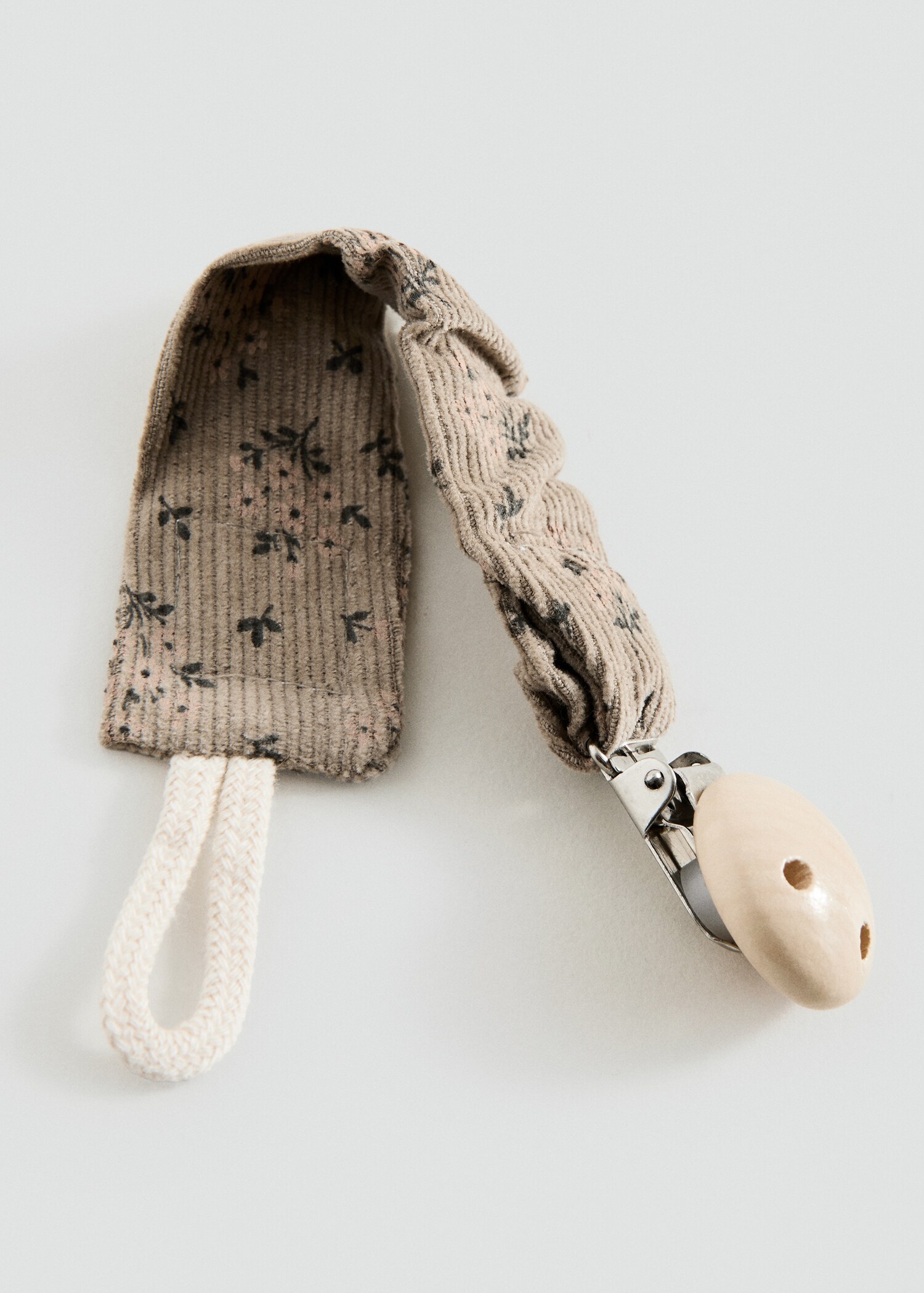 Затискач для пустушки з принтом - Середній план