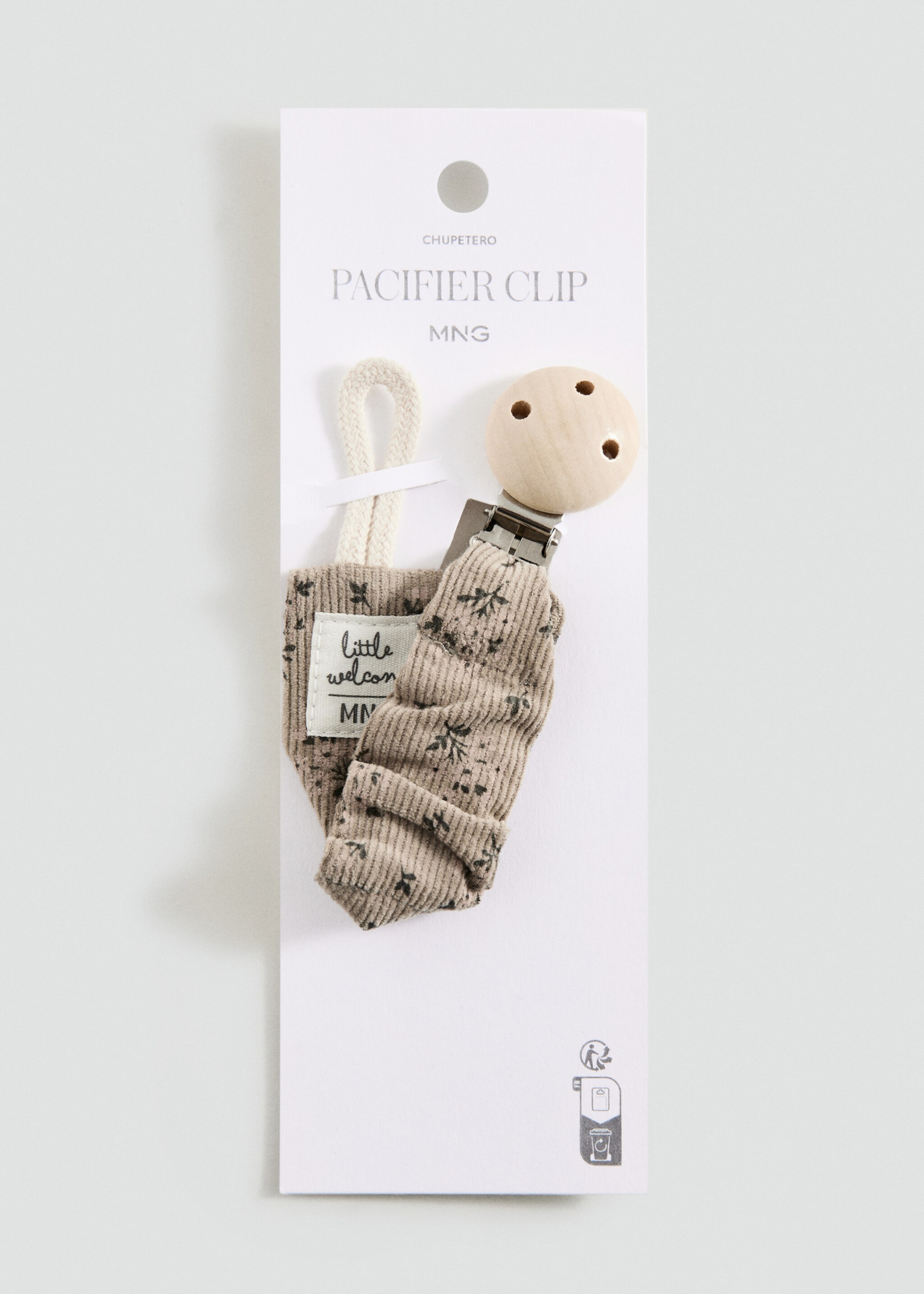 Затискач для пустушки з принтом - Детальніше про товар 1, Бежевий. Ref: 27041330-00.