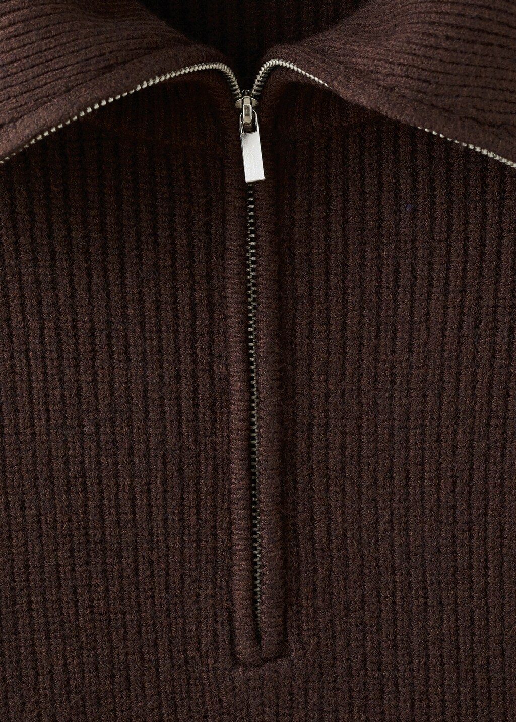 Mango Sweater with contrasting zipper collar thumbnail