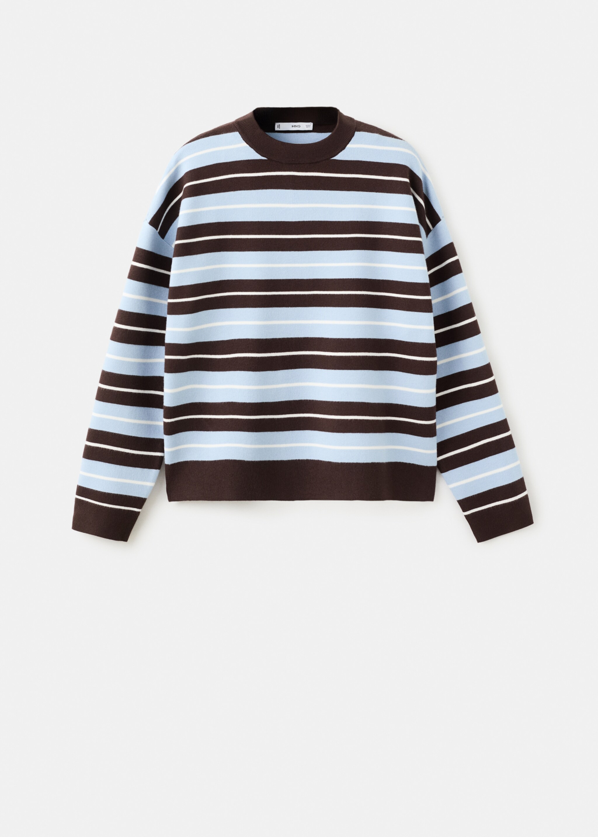Oversized striped sweater - Article without model, Chocolate. Ref: 27041332-00.