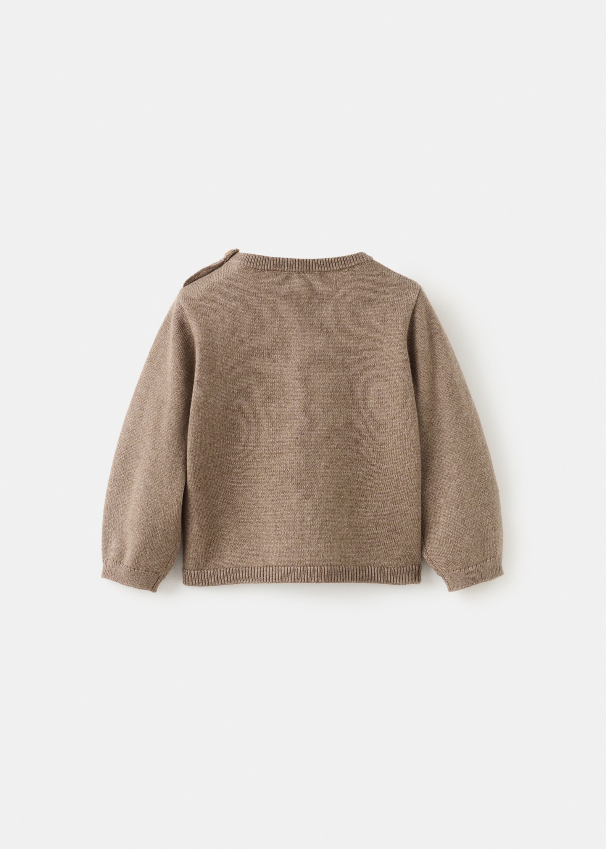 Knit pocket sweater - Reverse of the article, Medium Brown. Ref: 27041333-00.