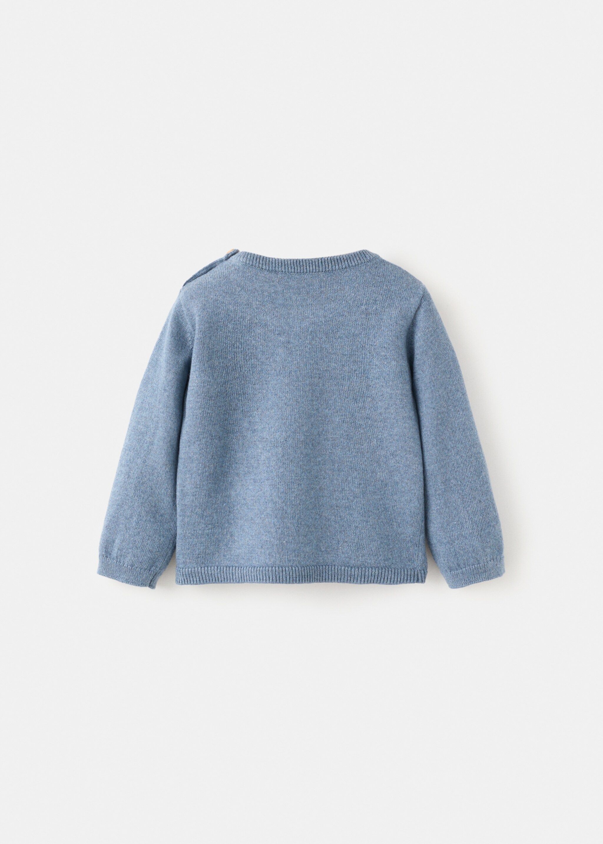 Knit pocket sweater - Reverse of the article, Blue. Ref: 27041333-00.