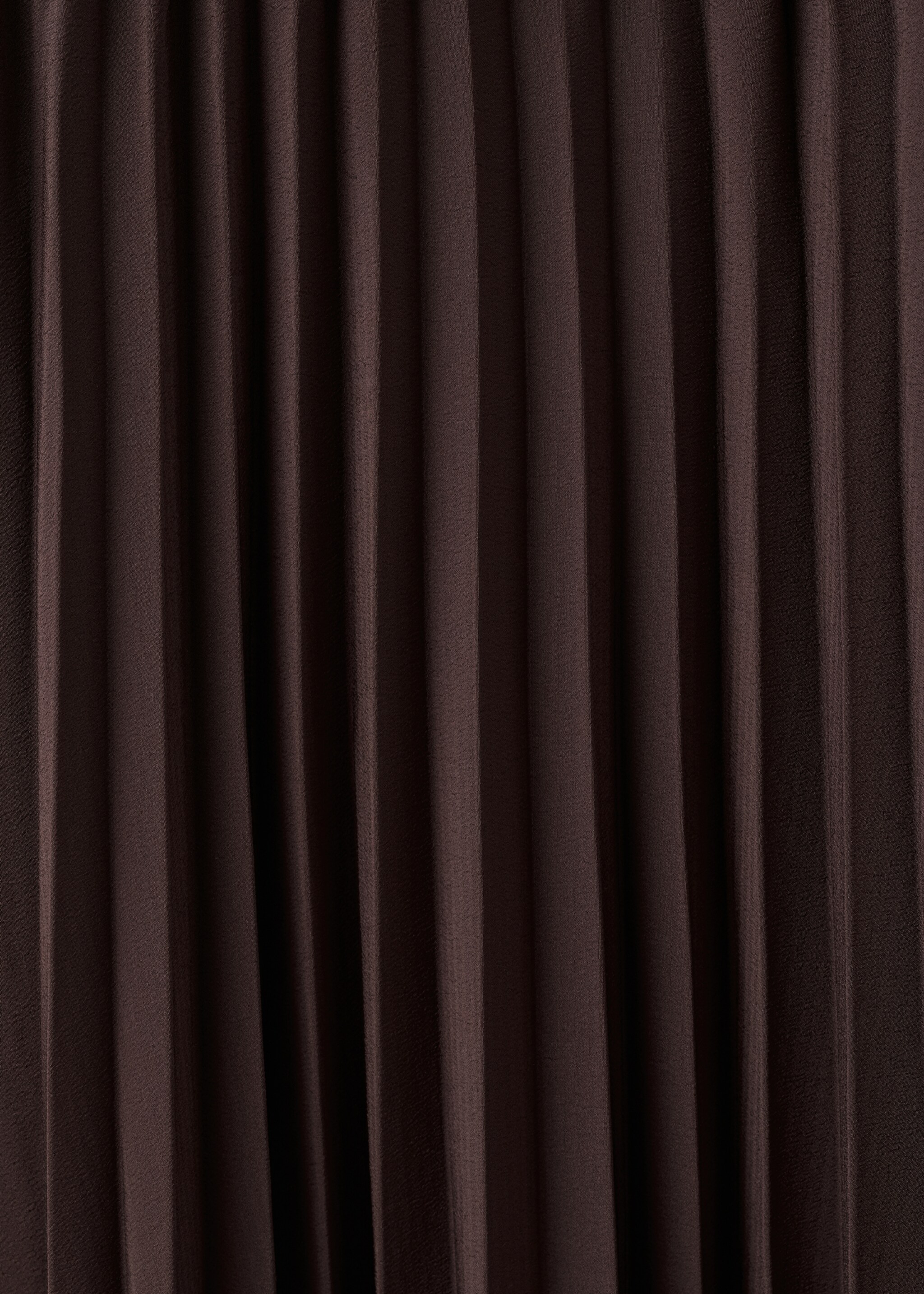 Flared midi-dress with belt - Details of the article 0, Chocolate. Ref: 27041334-00.