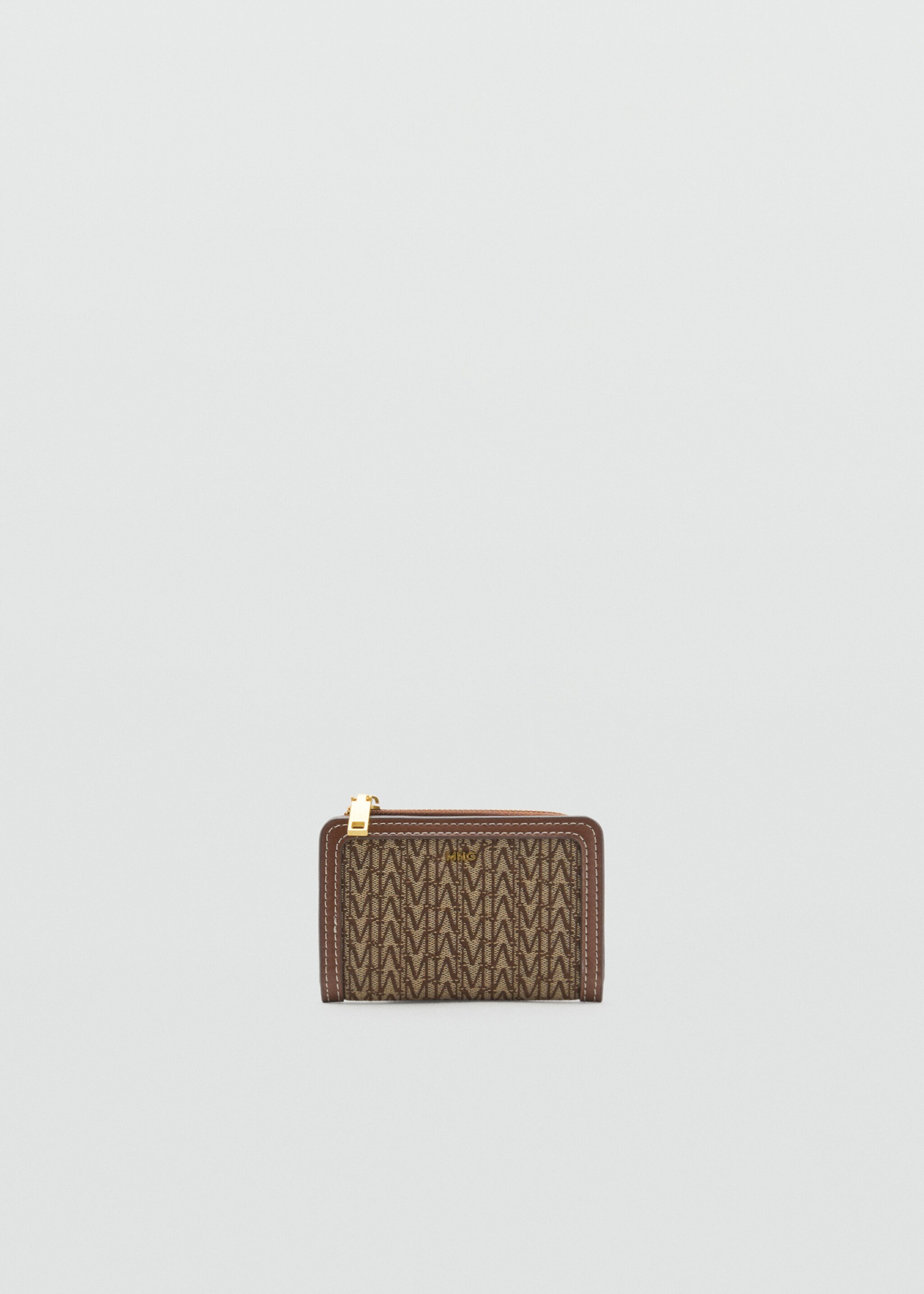 Petit portefeuille logo jacquard - Article sans modèle, Chocolat. Ref: 27041339-00.