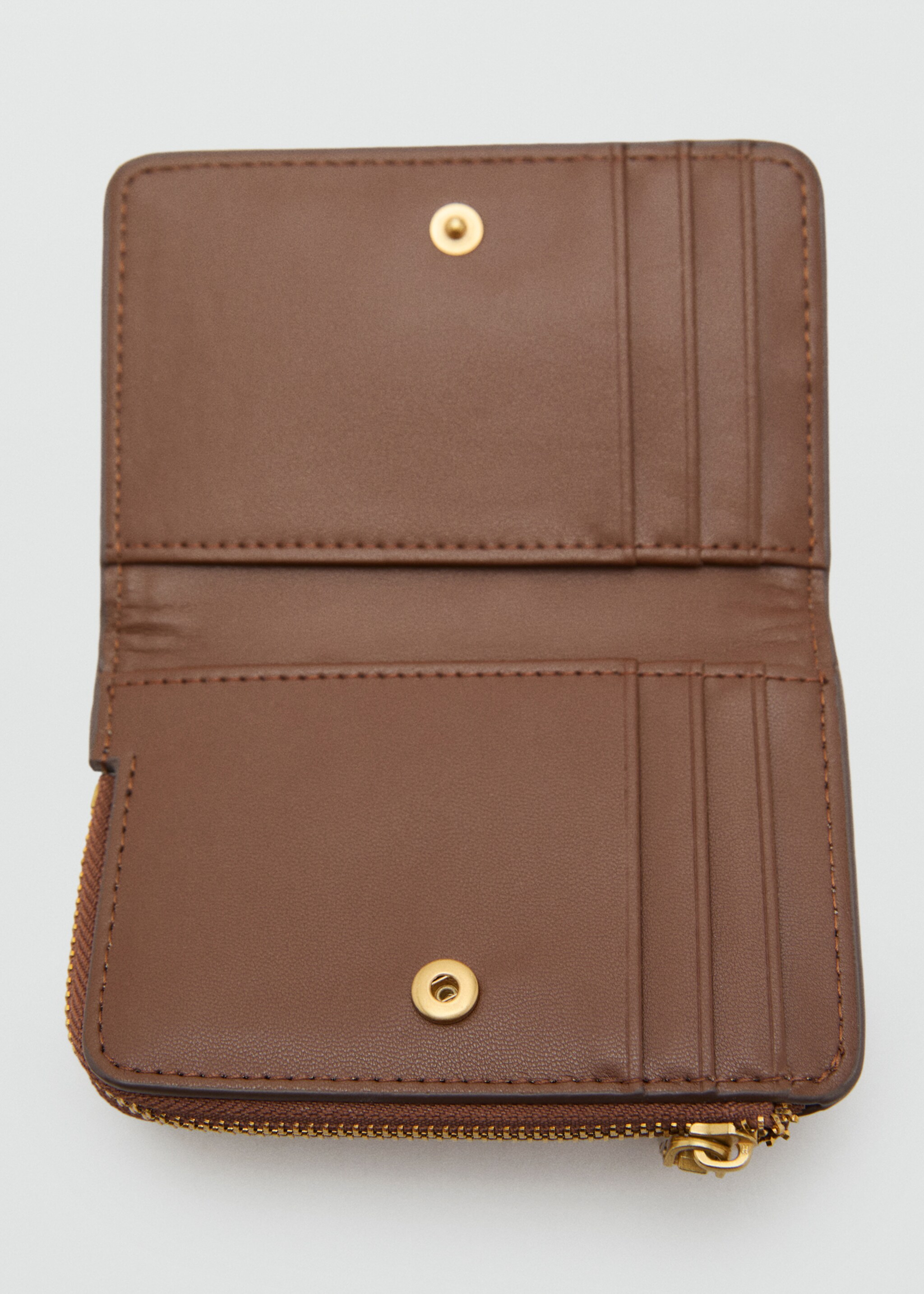 Petit portefeuille logo jacquard - Détail de l'article 1, Chocolat. Ref: 27041339-00.
