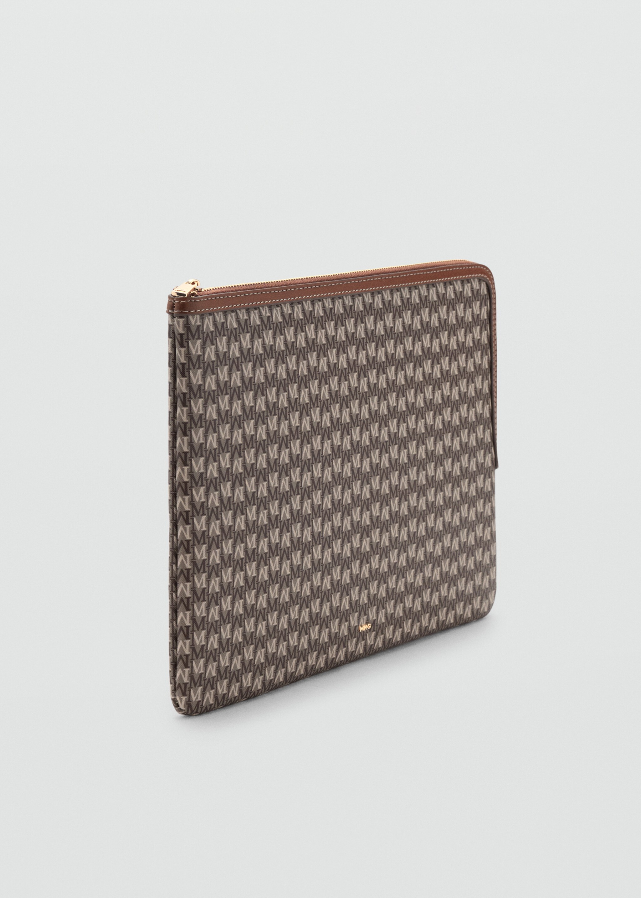 Laptopfodral tryckt logotyp - Bild av mittparti, Mellanbrun. Ref: 27041340-00.