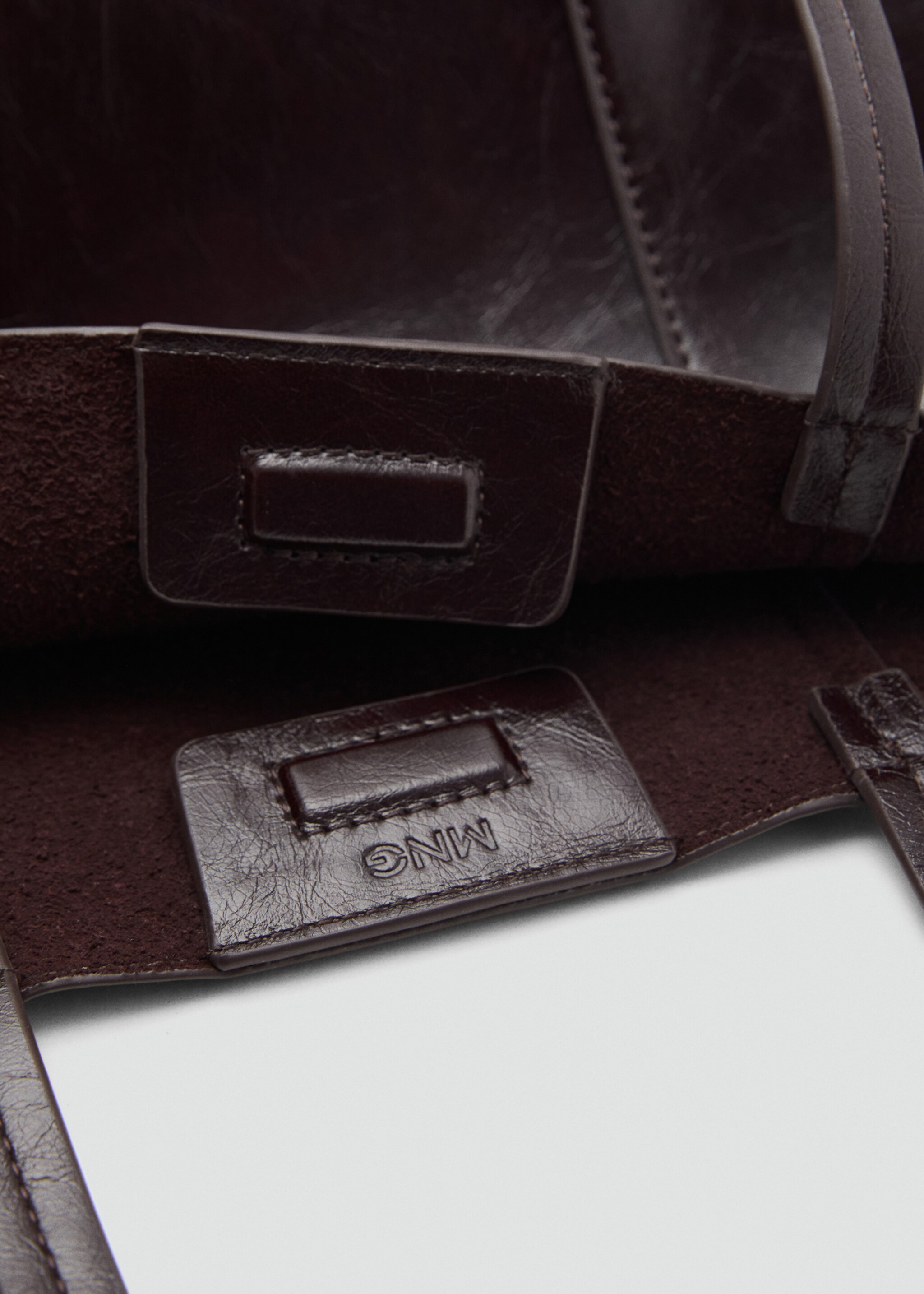 Middelgrote shopper - Detail van het artikel 2, Chocoladebruin. Ref: 27041343-00.