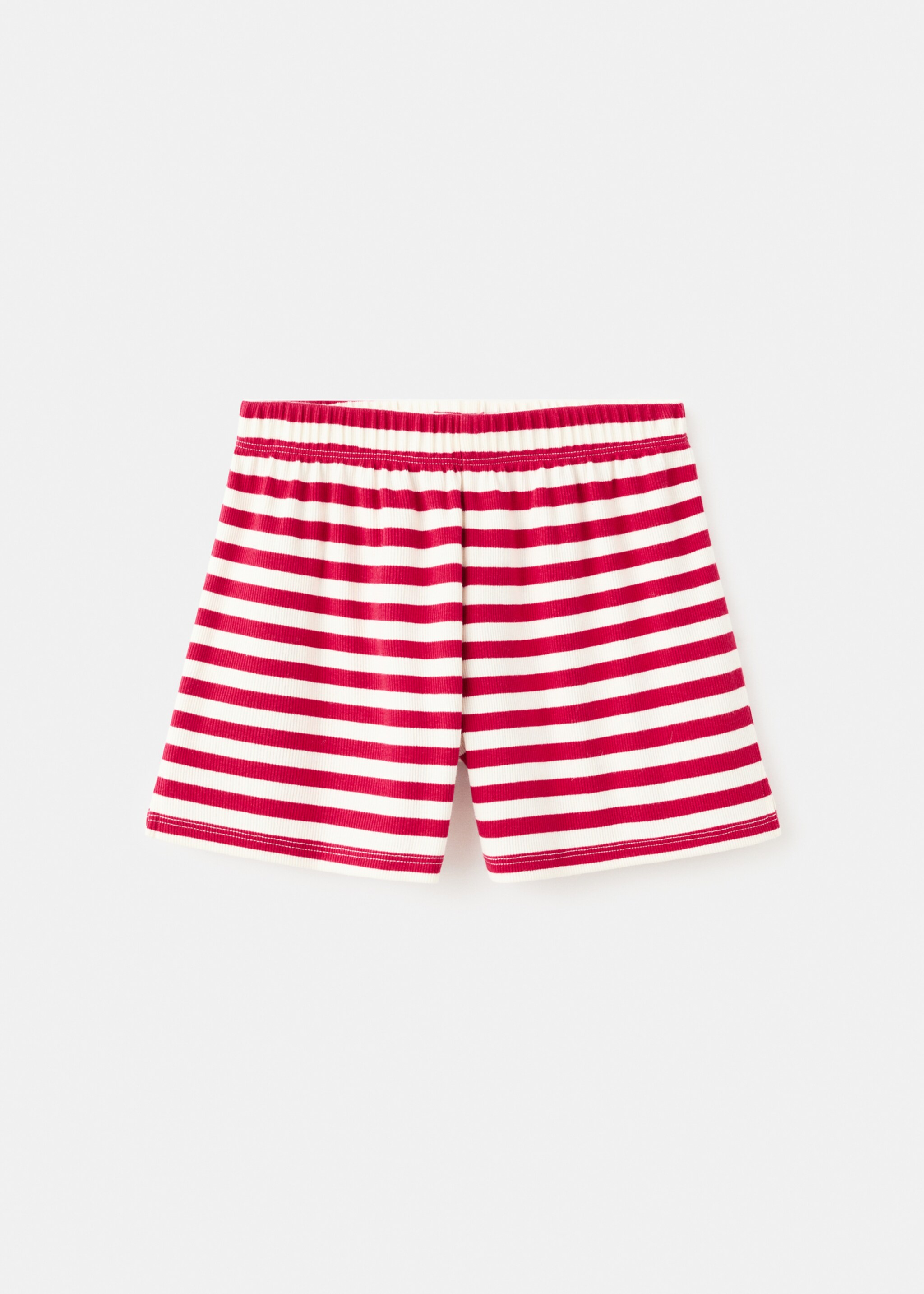 Ribbed striped shorts - Article without model, Red. Ref: 27041509-00.
