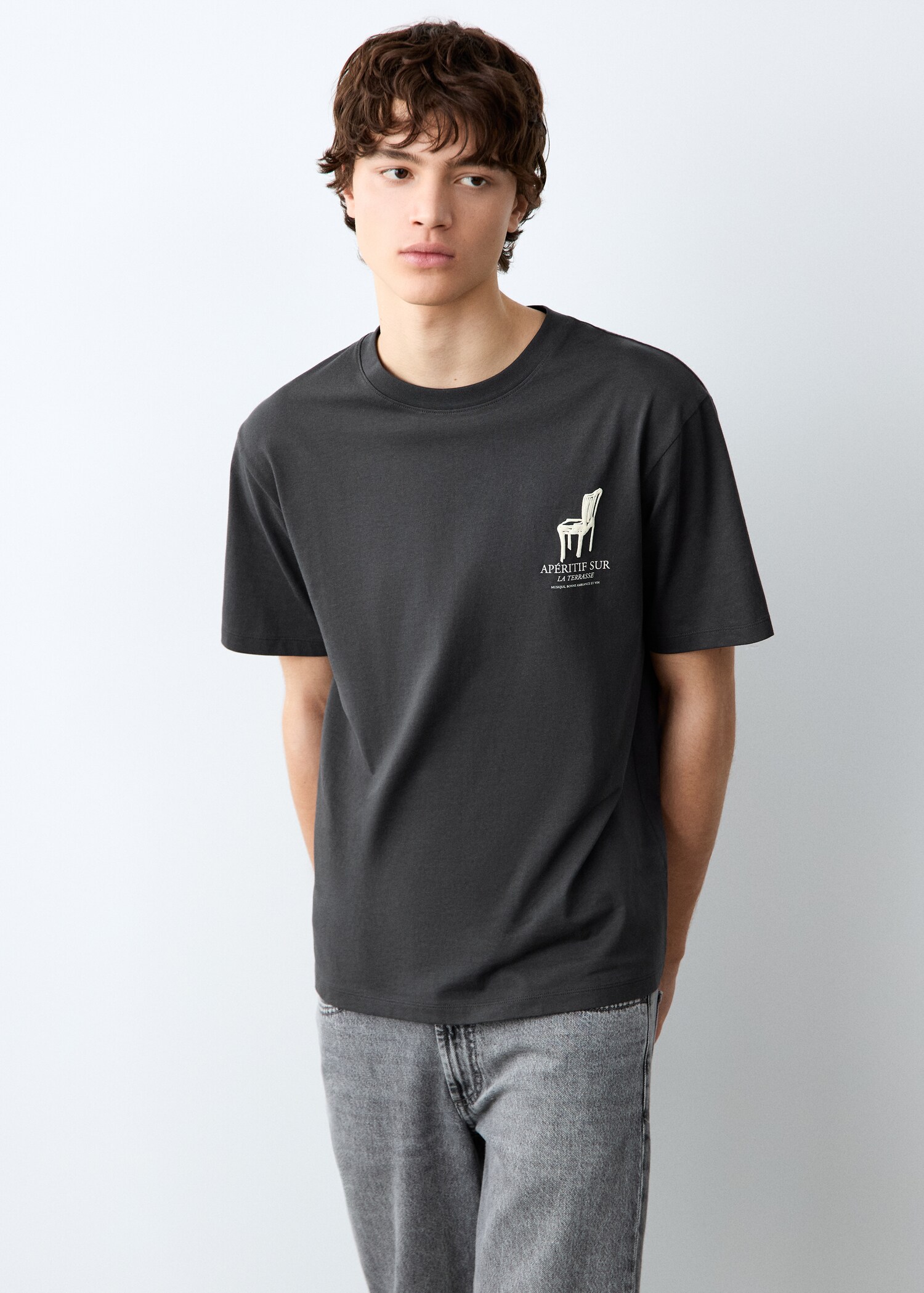 Short-sleeved printed t-shirt - Medium plane