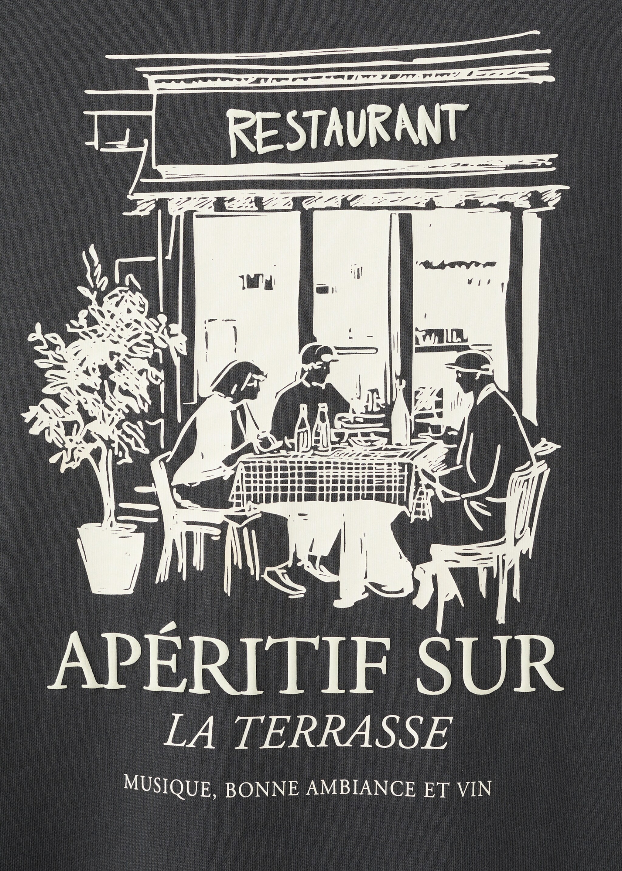 Short-sleeved printed t-shirt - Details of the article 8, Charcoal. Ref: 27041516-00.