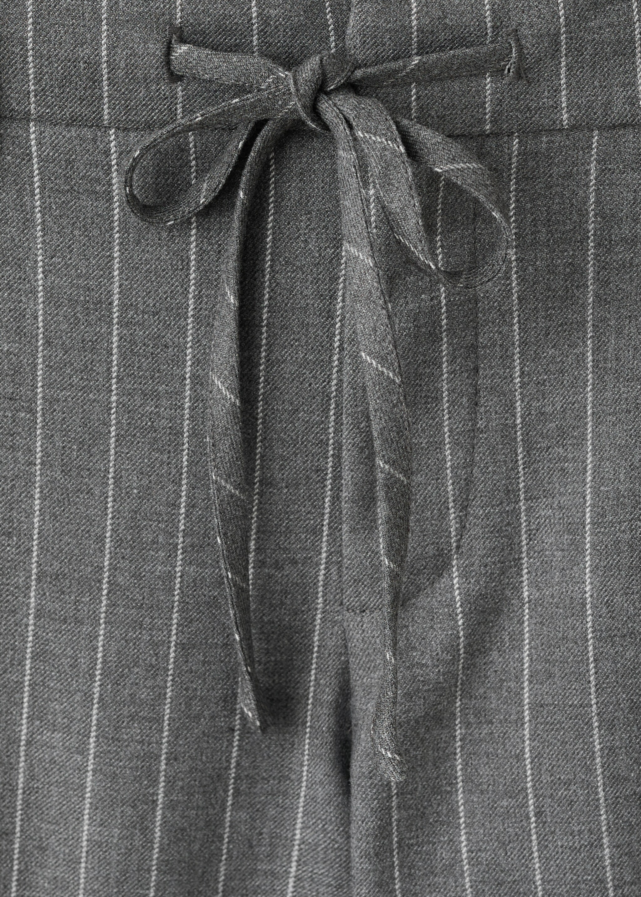 Striped suit trousers - Details of the article 8, Grey. Ref: 27041521-00.