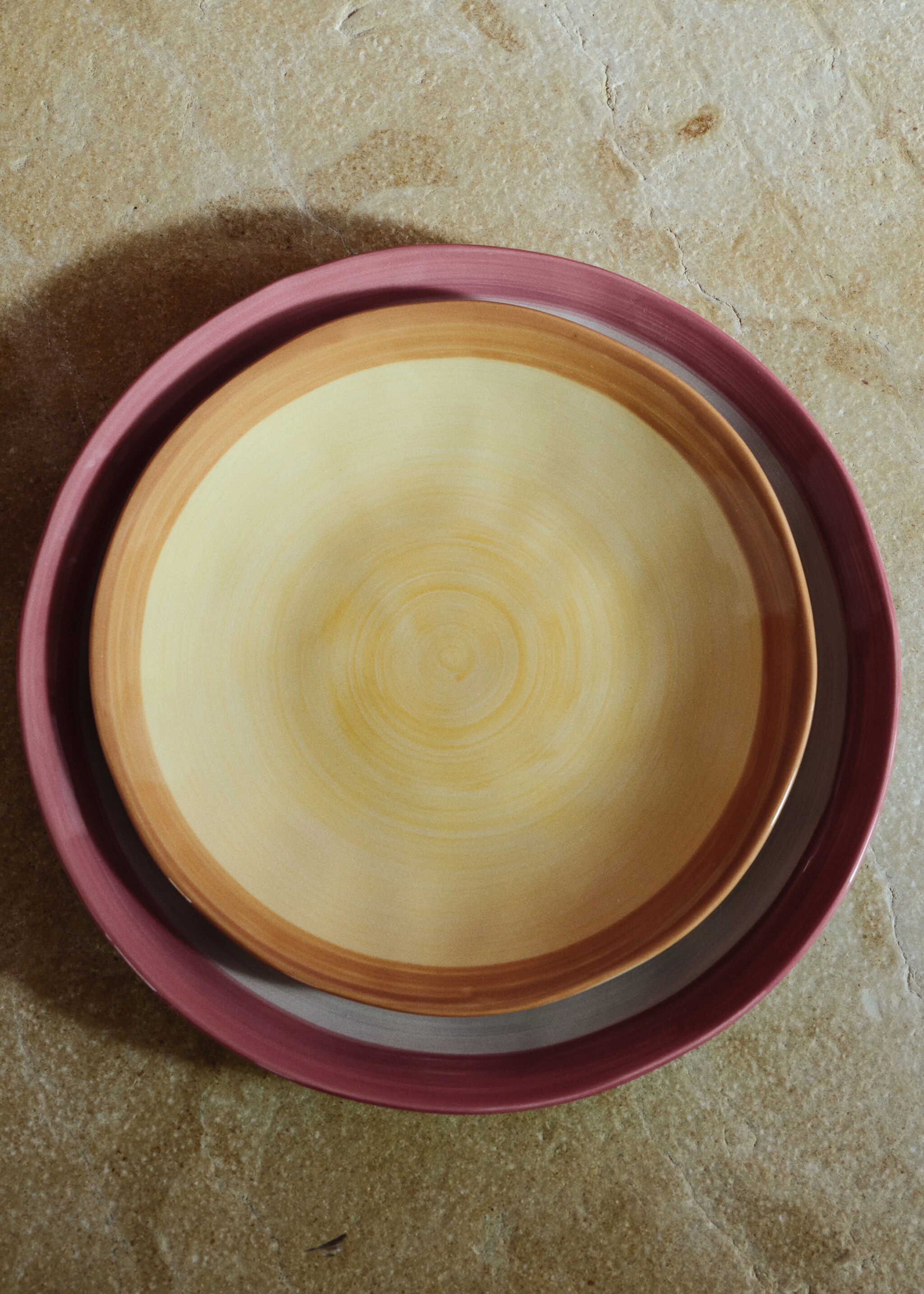 Spin wash stoneware flat plate - Details of the article 6, Light/Pastel Purple. Ref: 27041524-00.