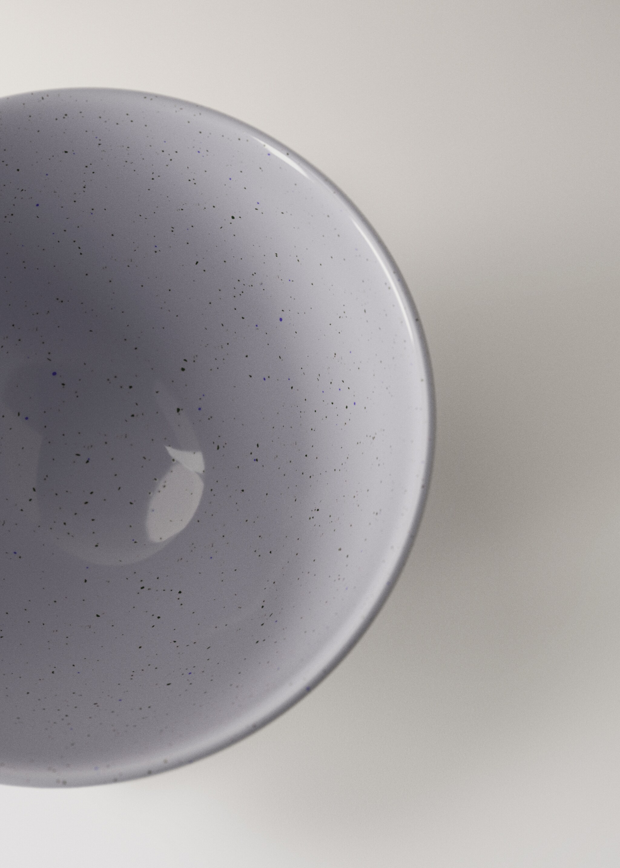 Stoneware bowl with spots - Details of the article 2, Blue. Ref: 27041526-00.