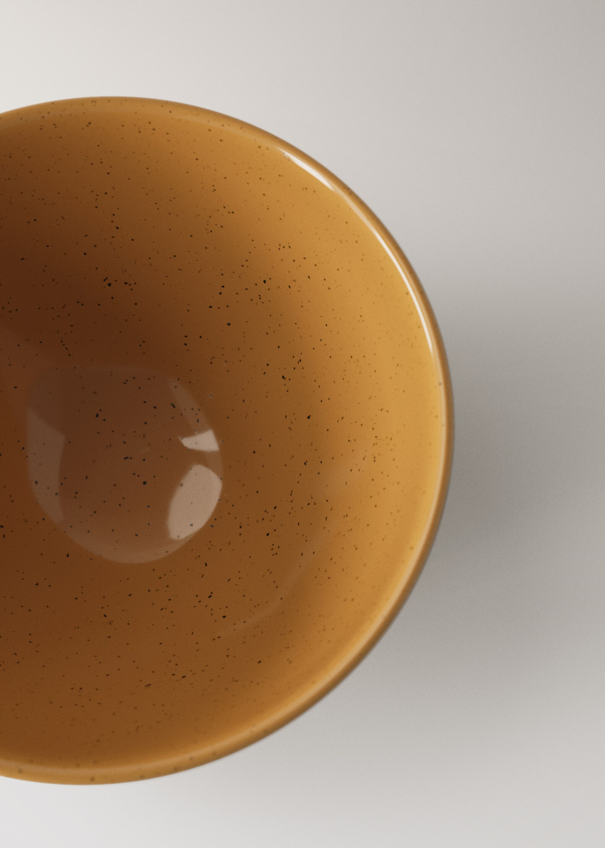 Stoneware bowl with spots - Details of the article 2, Leather. Ref: 27041526-00.