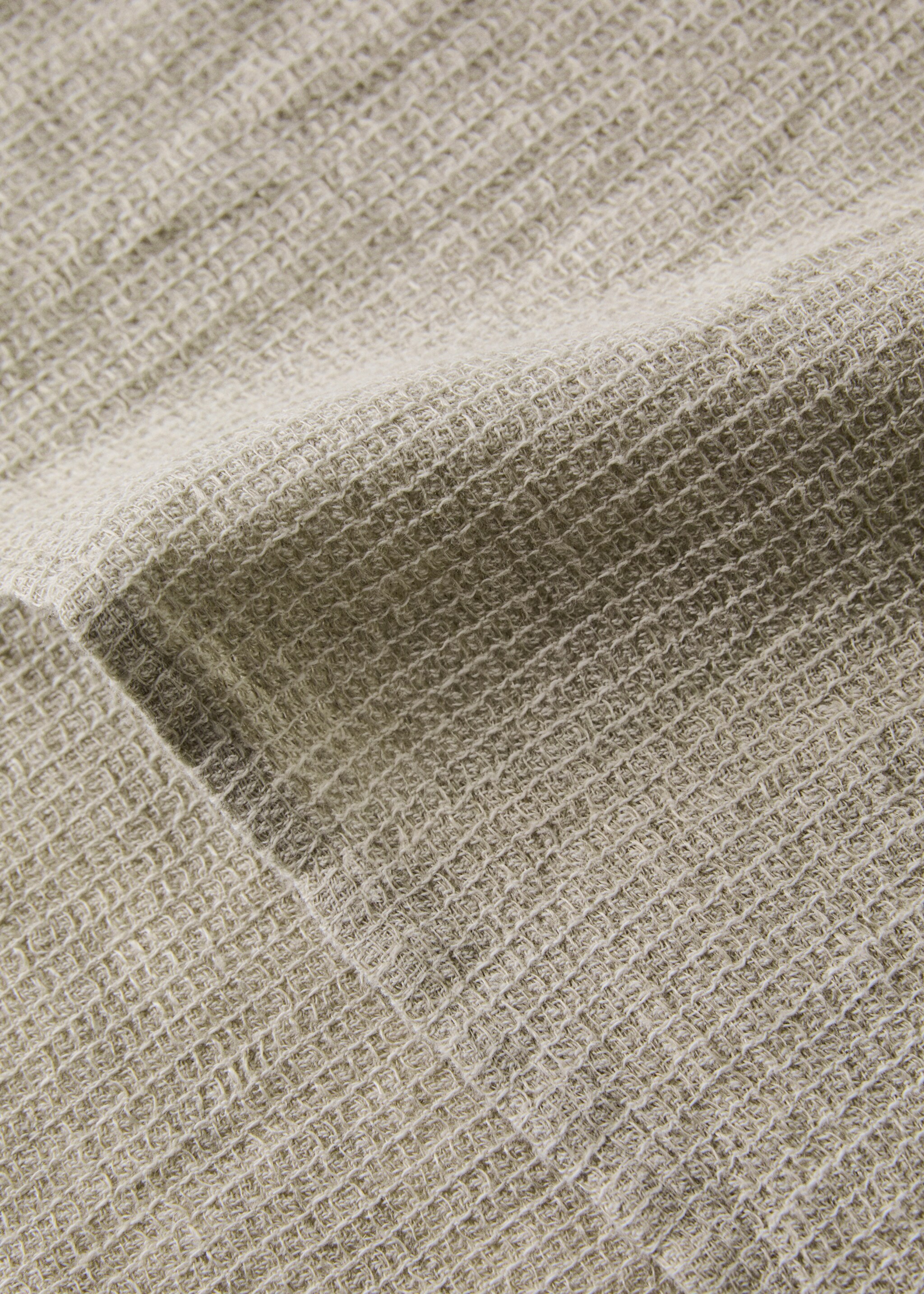 Mini waffle hand towel - Details of the article 1, Sand. Ref: 27041528-00.