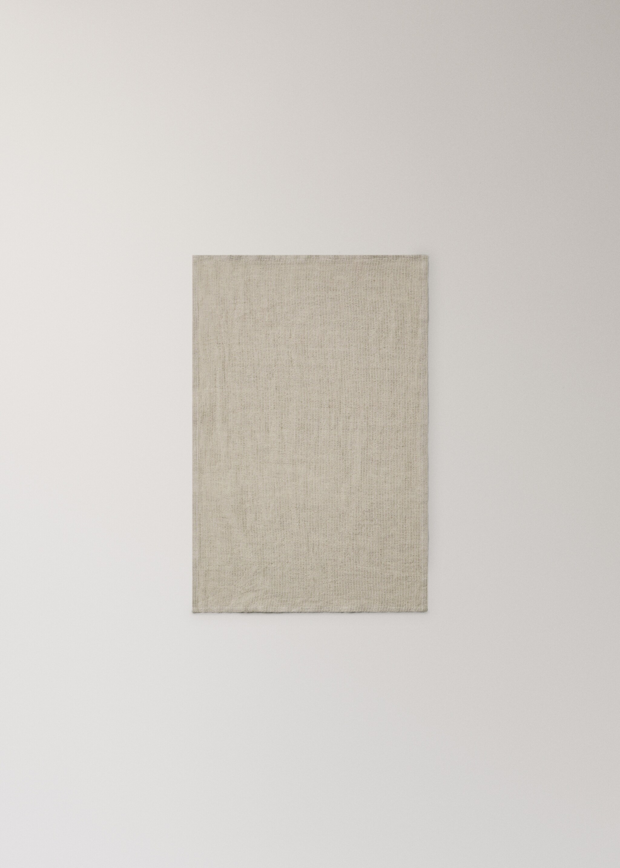 Mini waffle hand towel - Details of the article 3, Sand. Ref: 27041528-00.