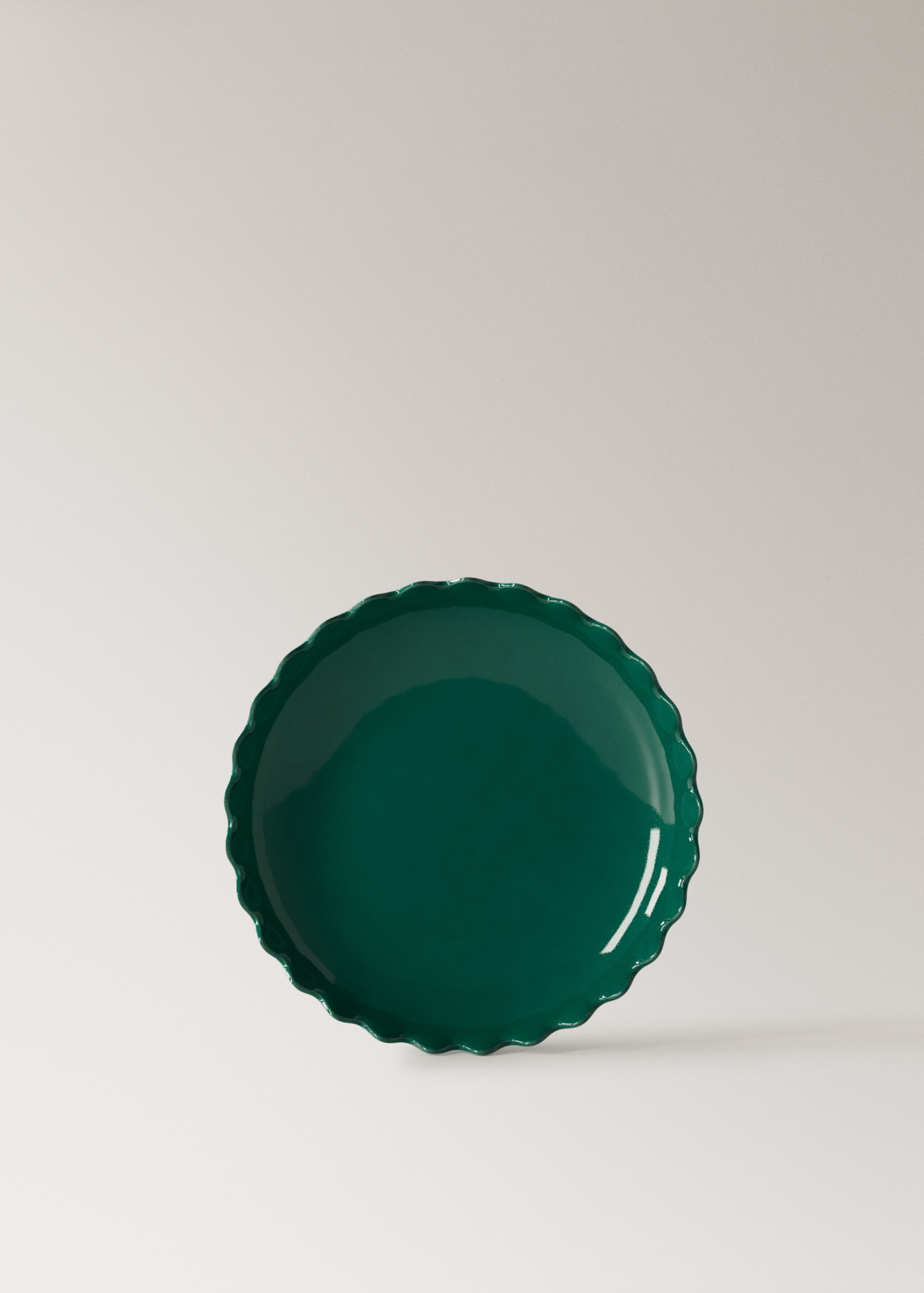 Wave-patterned stoneware bowl in color - Article without model, Petrol Blue. Ref: 27041530-00.