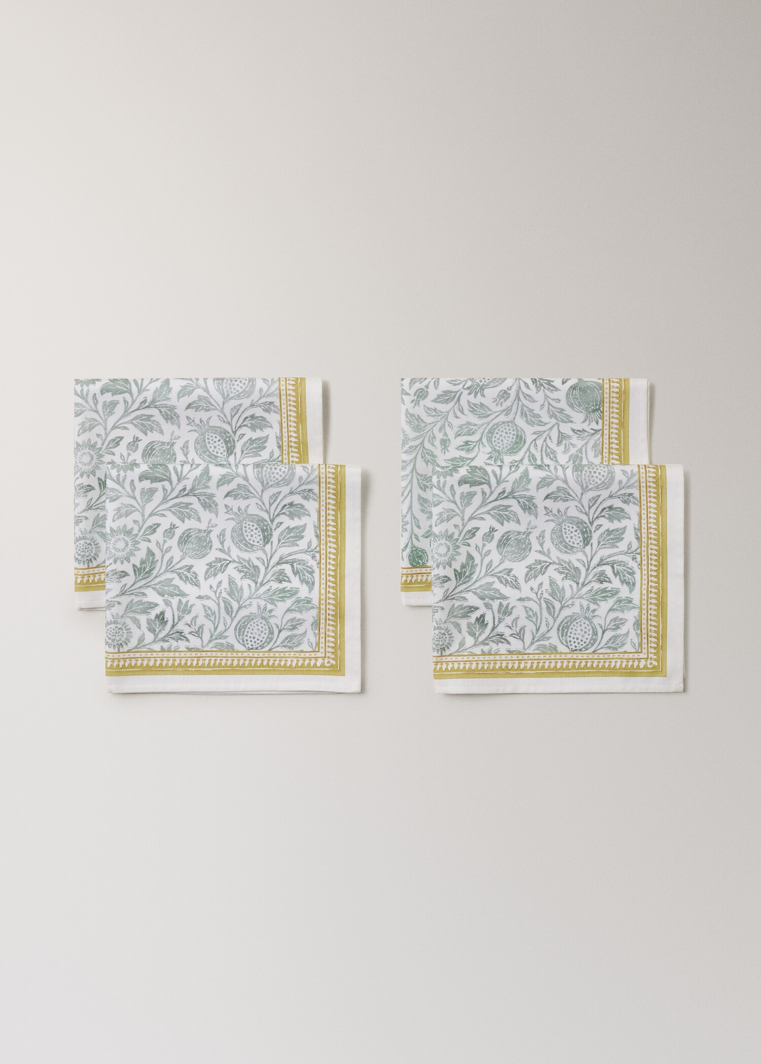 Blockprint-style cotton napkin - Details of the article 1