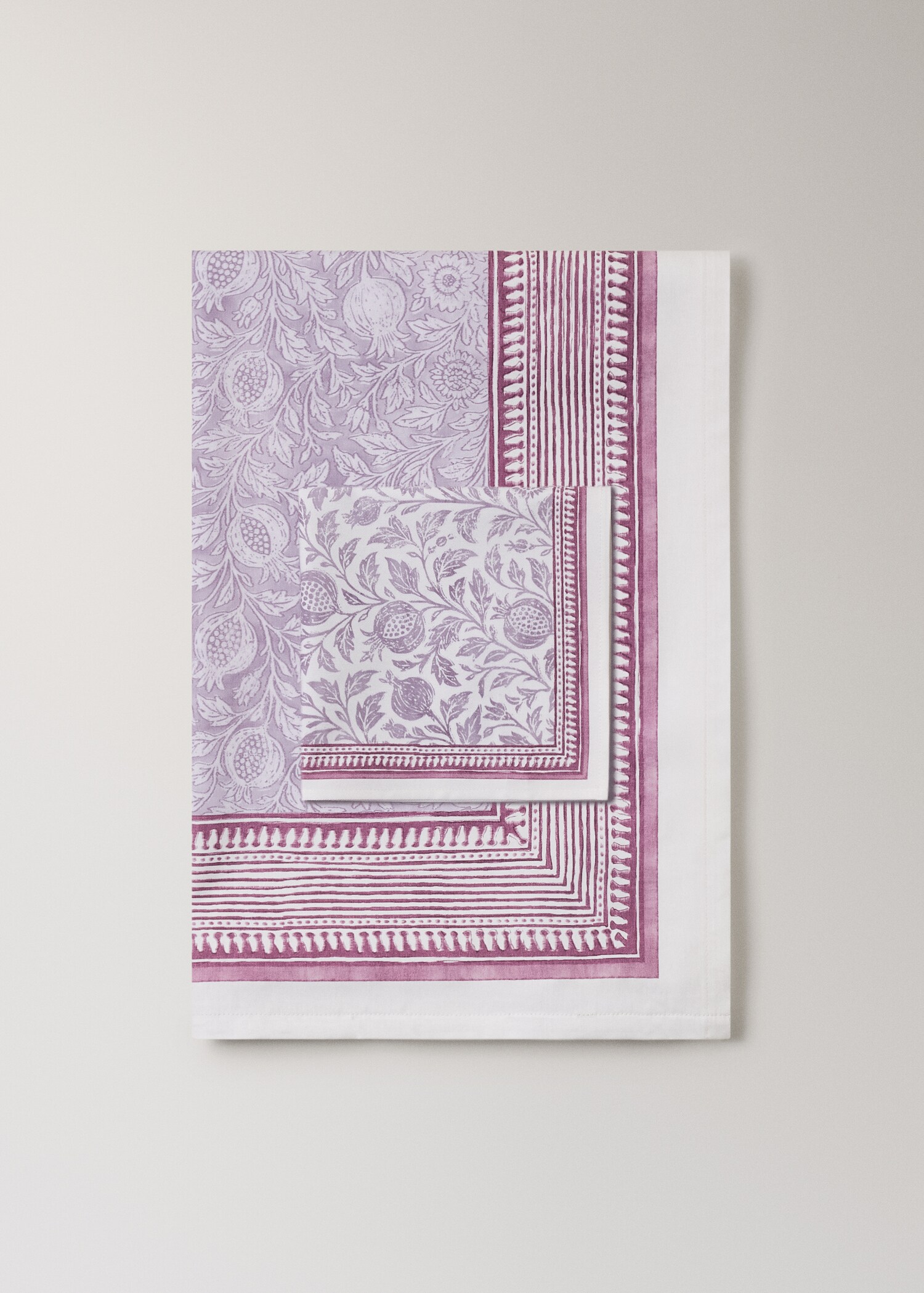 Blockprint-style cotton napkin - Details of the article 3