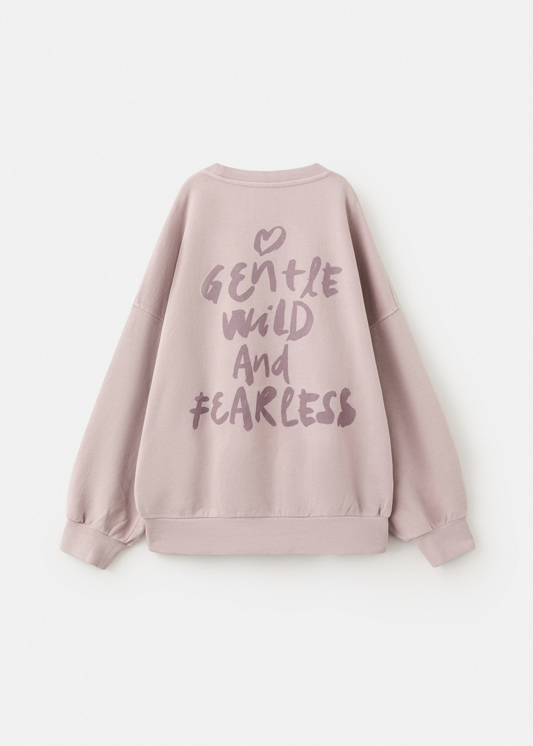 Oversized printed sweatshirt - Reverse of the article, Pink. Ref: 27041537-00.