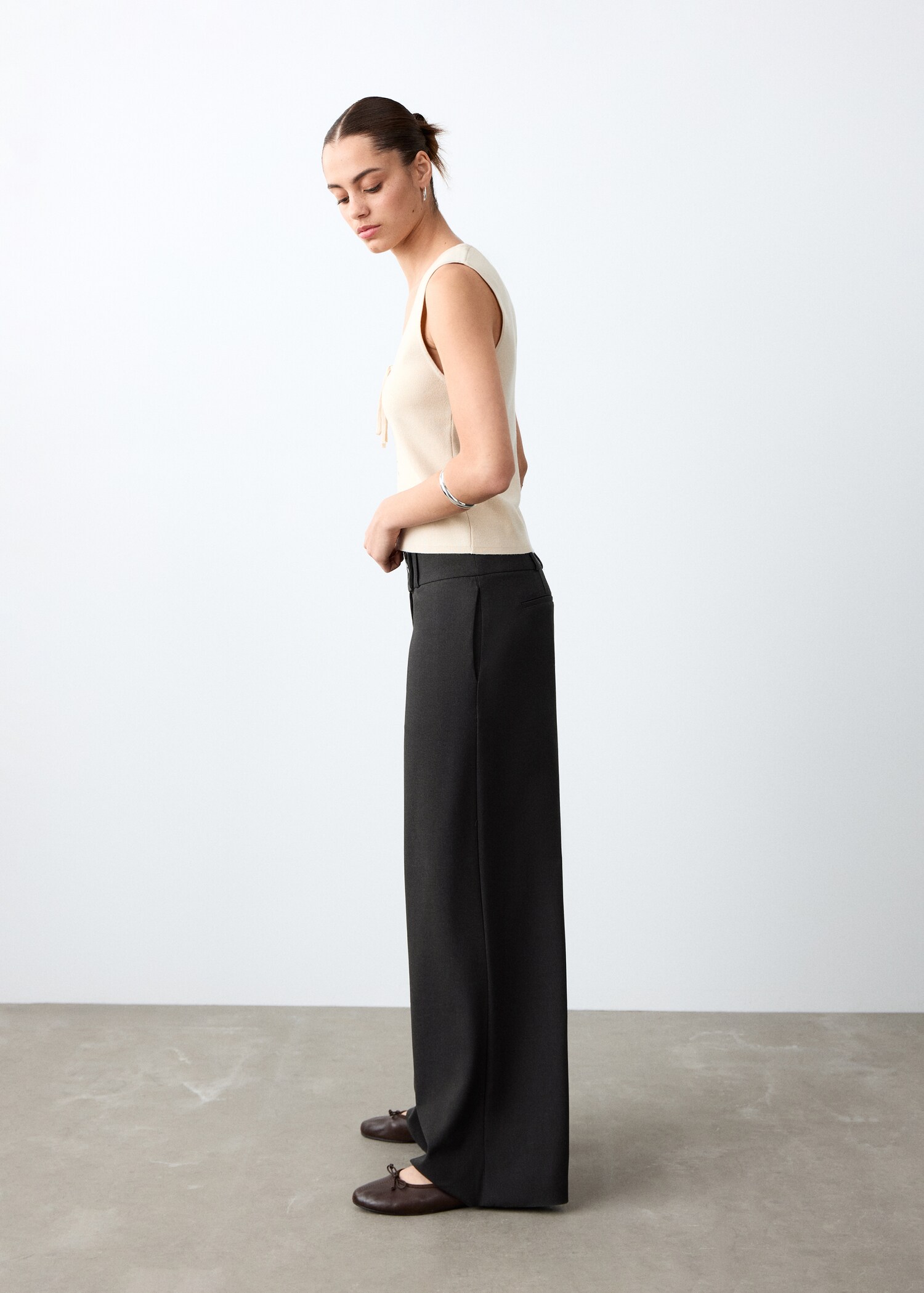 Gerade Anzughose - Mittlere Ansicht