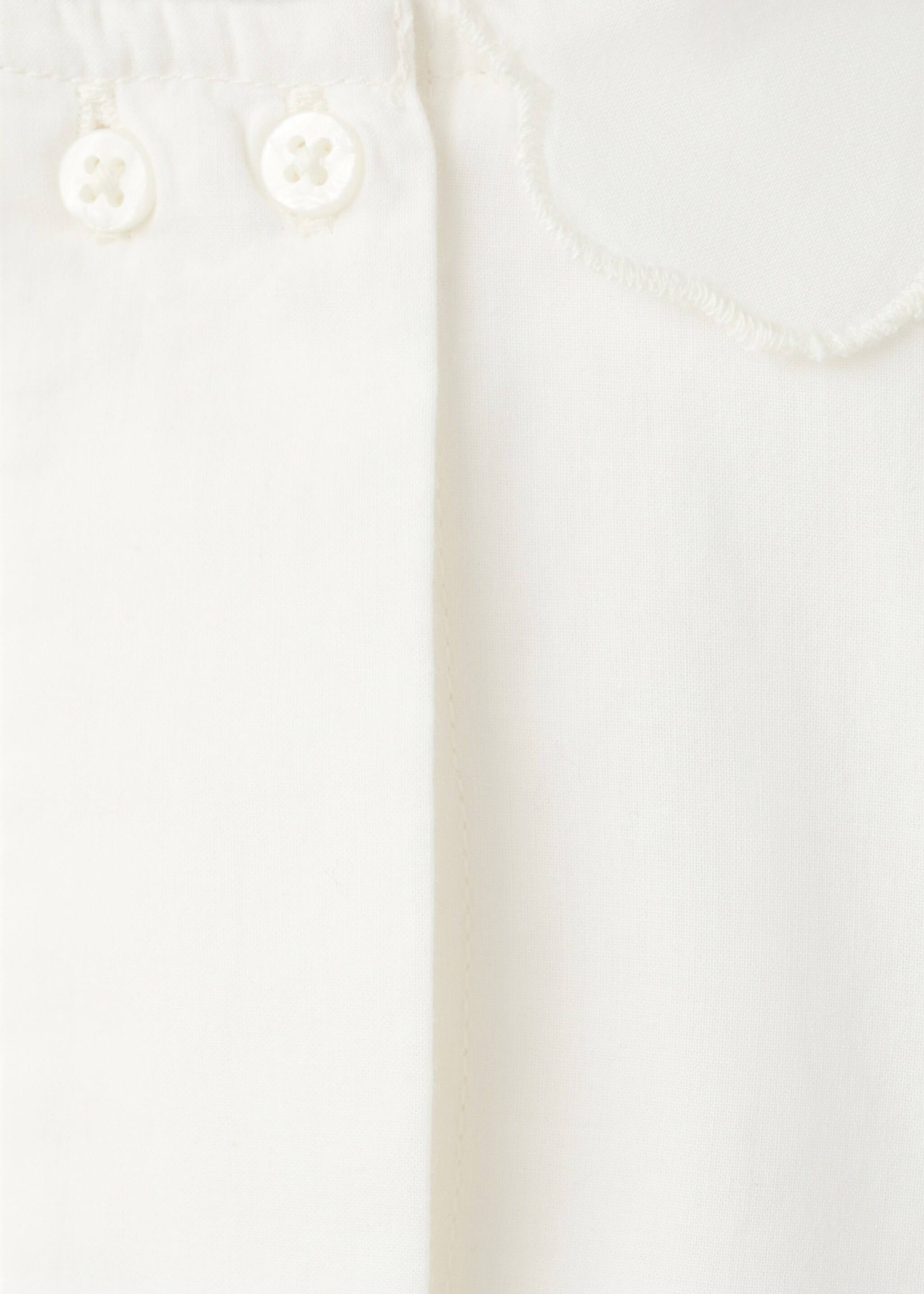 Embroidered blouse with scalloped details - Details of the article 0, Off White. Ref: 27042004-00.
