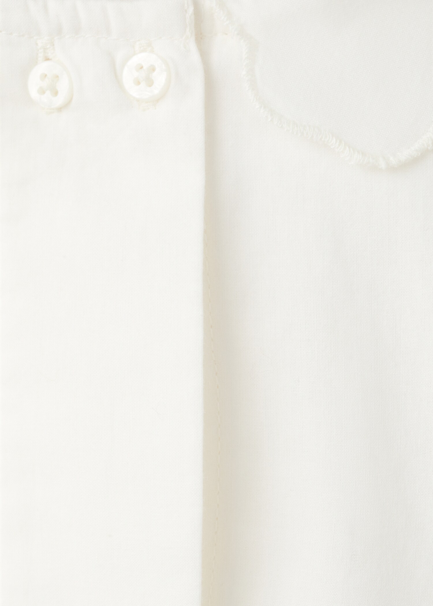 Embroidered blouse with scalloped details - Details of the article 0