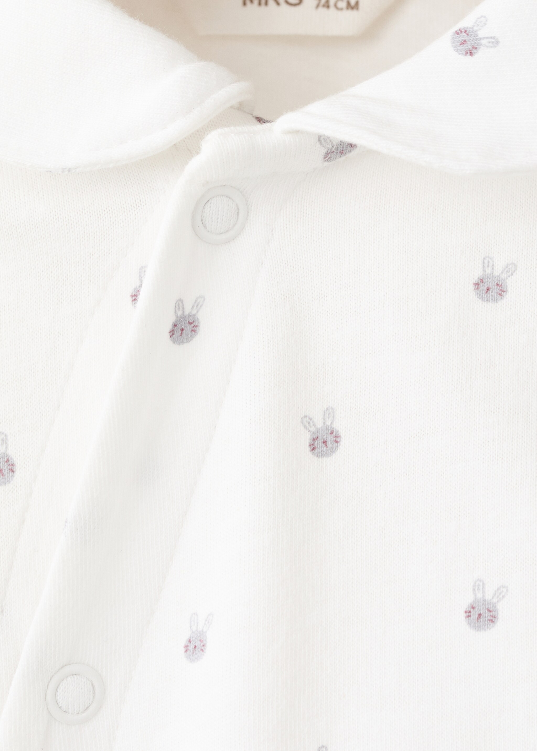 Printed long pyjamas - Details of the article 8, Off White. Ref: 27042005-00.