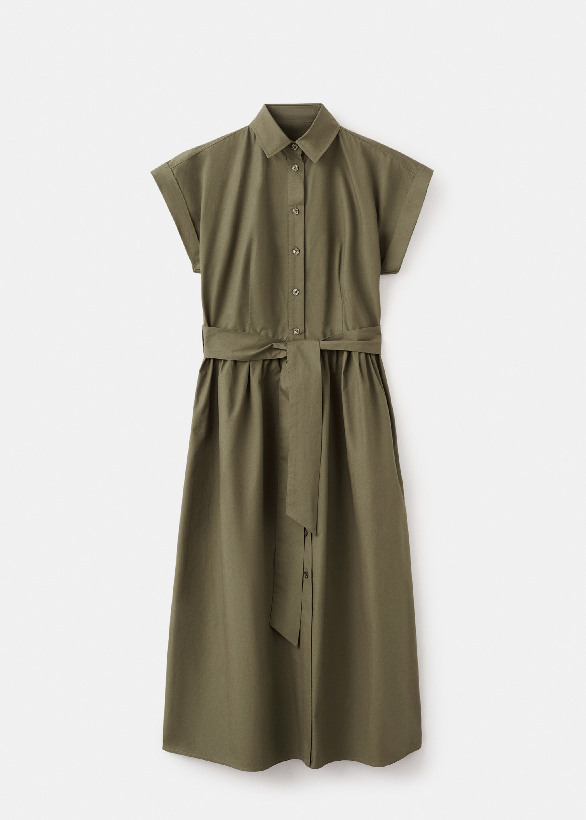 Vestido camisero cinturón - Artículo sin modelo, Khaki. Ref: 27042538-00.