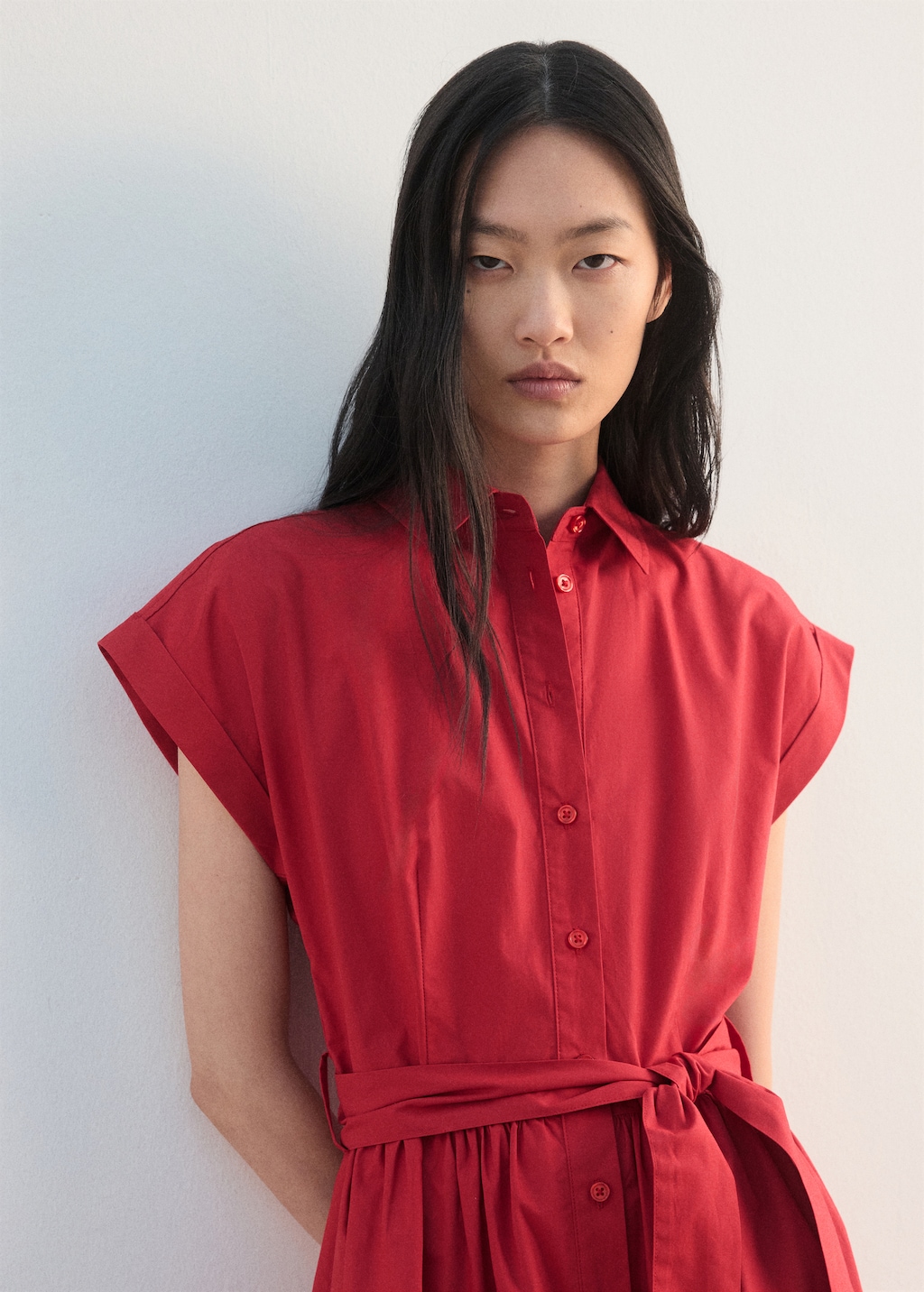Mango Belt shirt dress