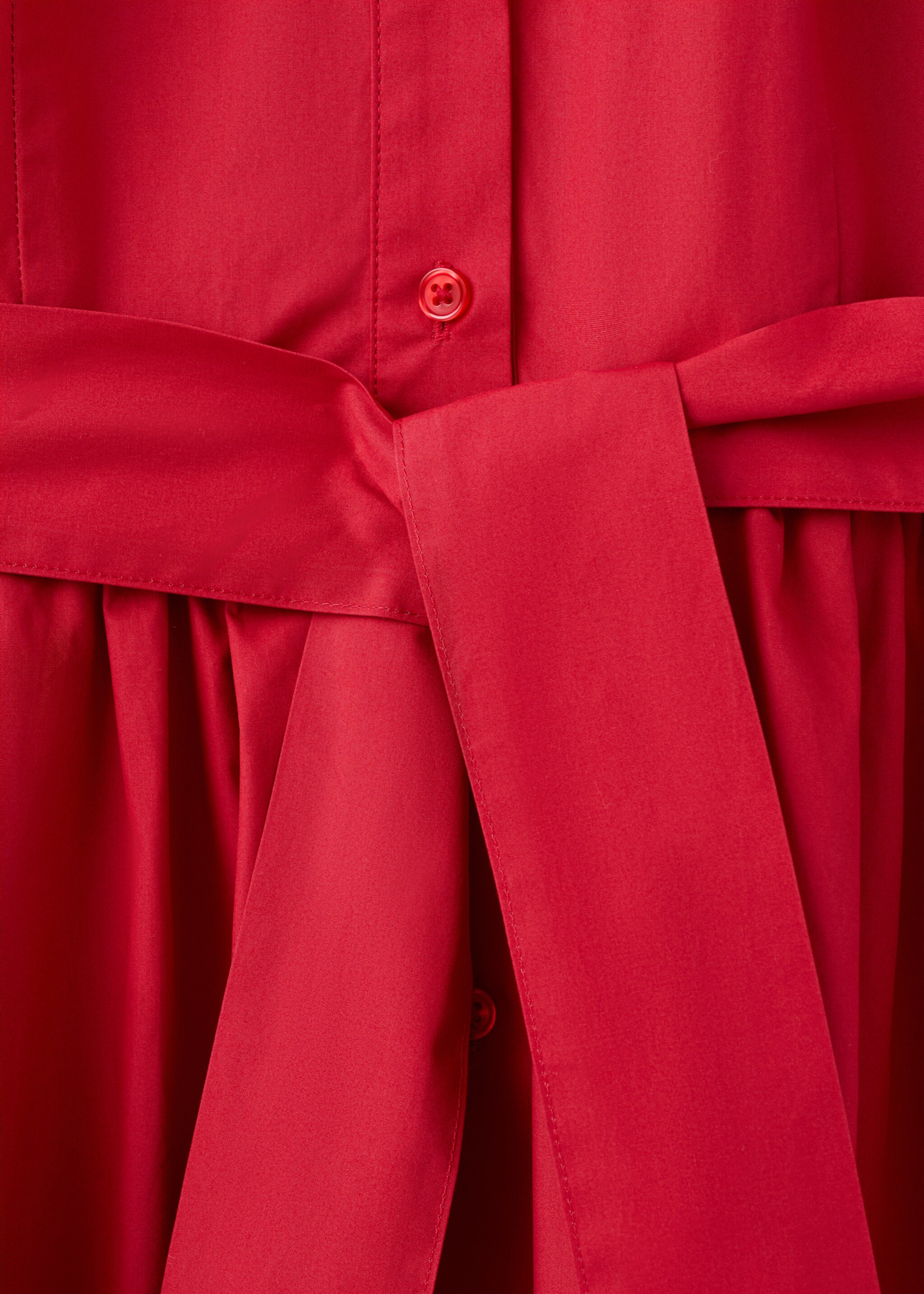 Belt shirt dress - Details of the article 0, Red. Ref: 27042538-00.