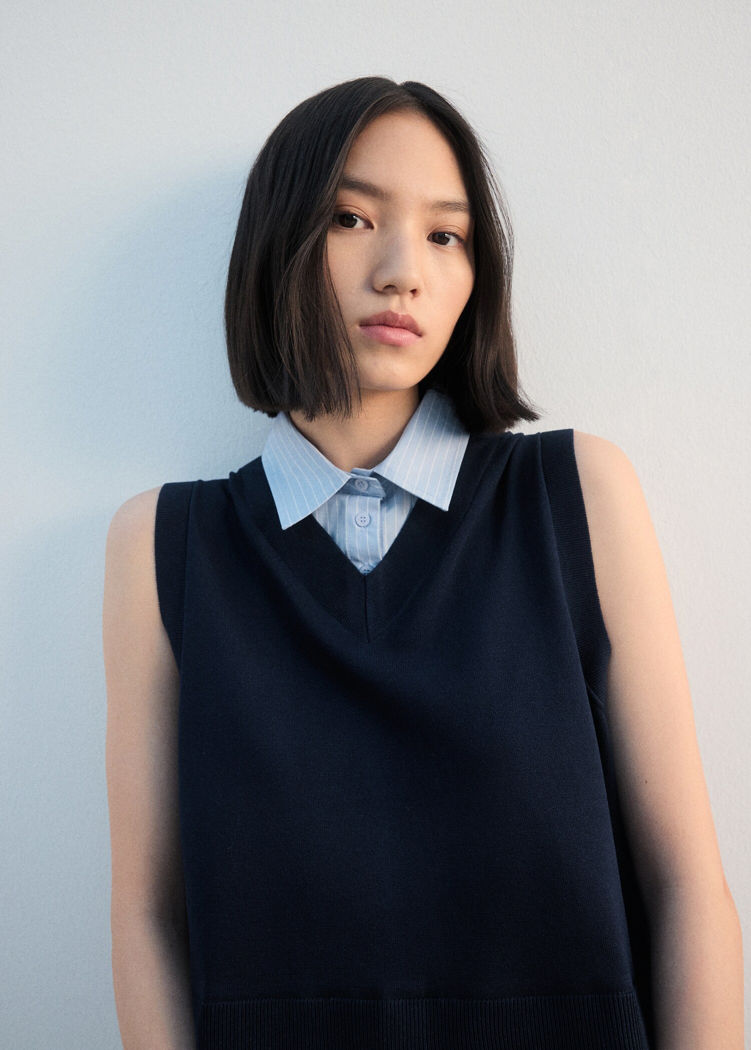 Gecombineerd gebreid gilet - Middenvlak